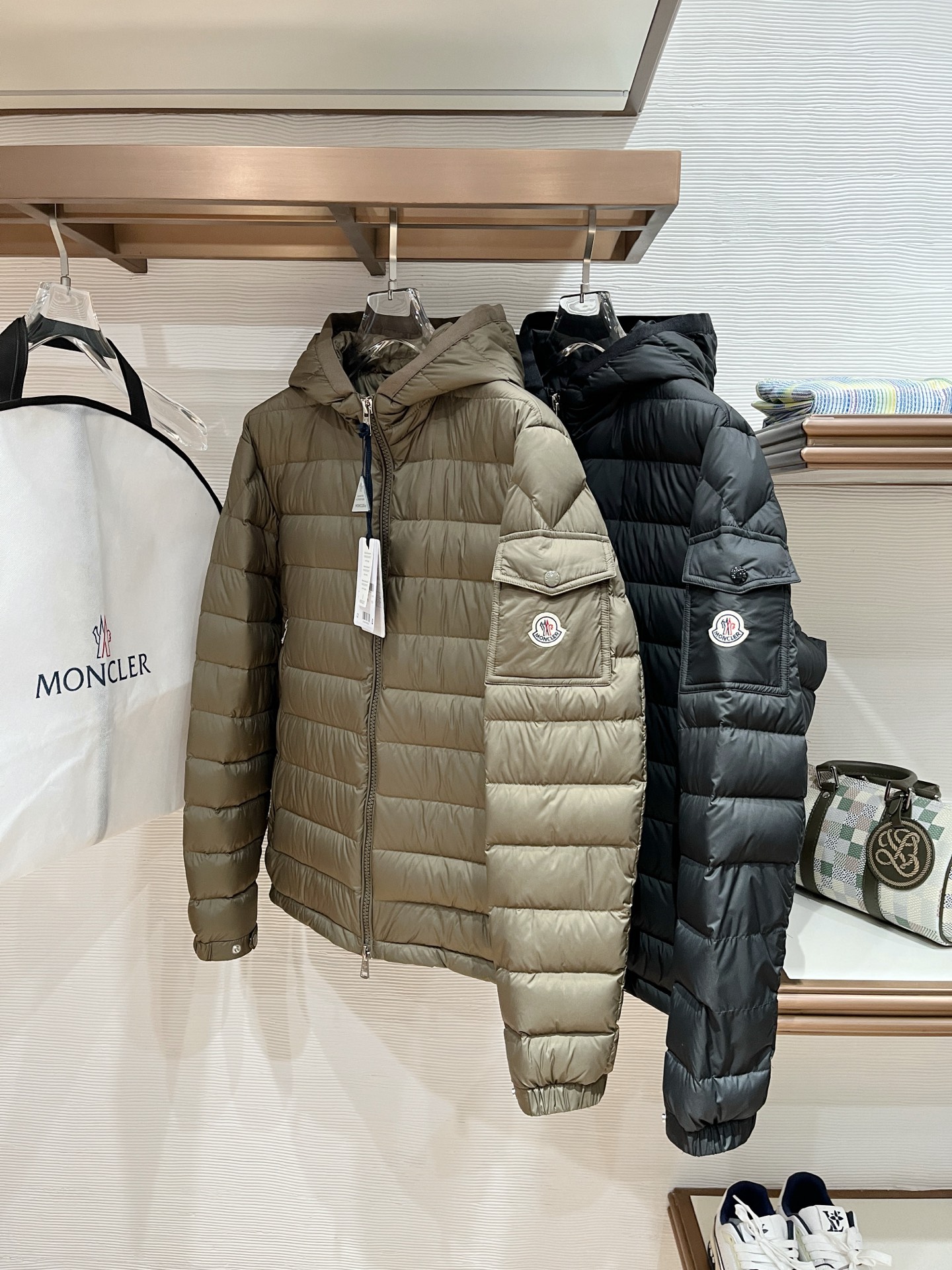 Moncler Male Down Jacket Goose Down Black Hooded S-m-l