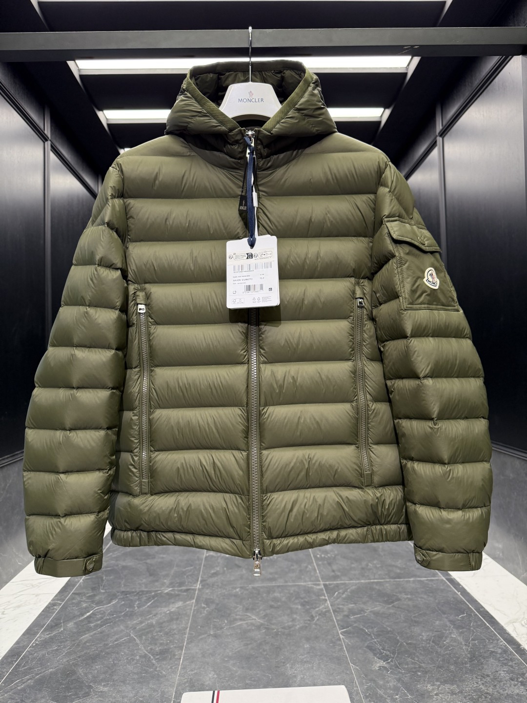 Moncler Male Down Jacket Goose Down Black Hooded S-m-l