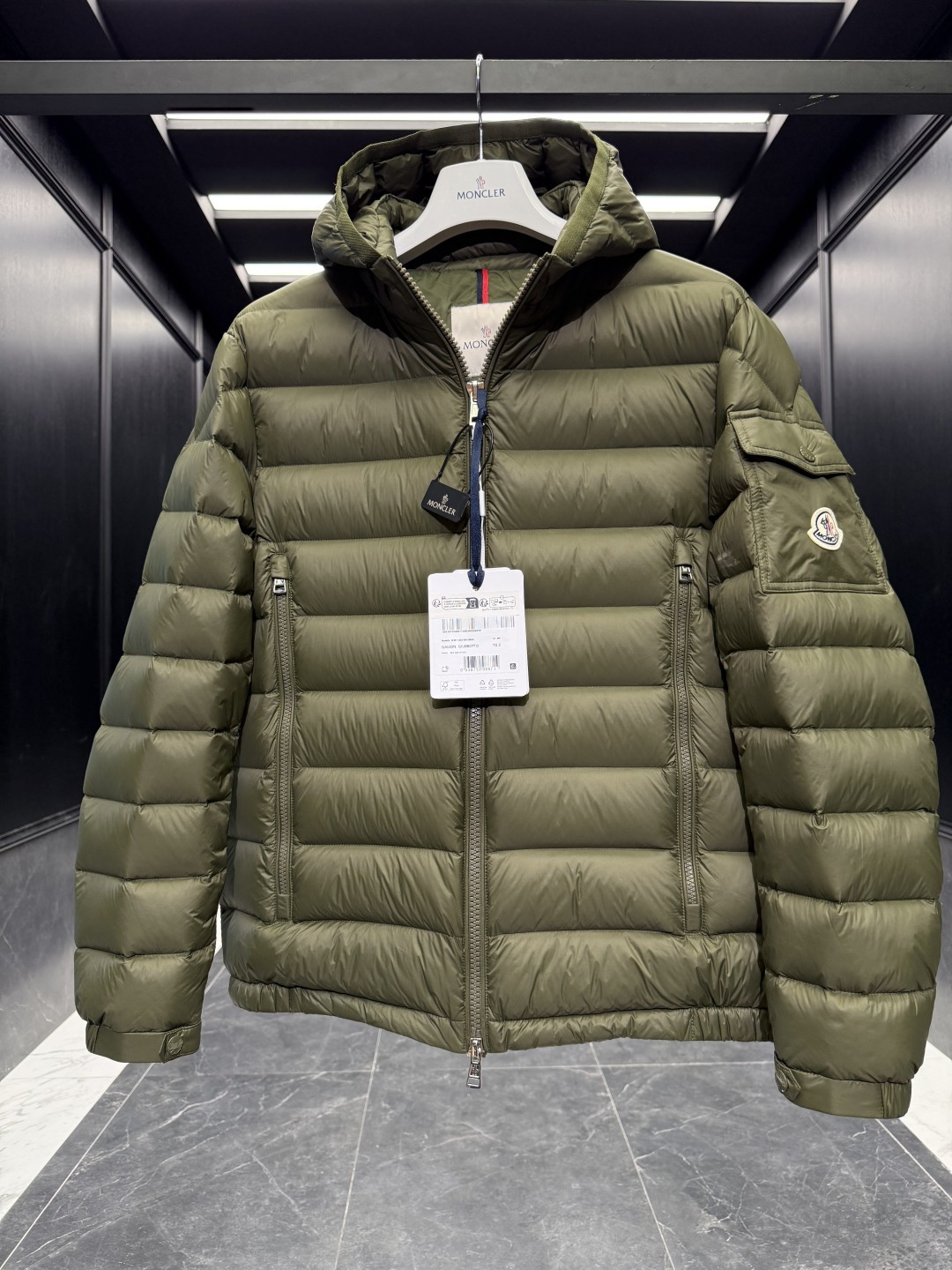Moncler Male Down Jacket Goose Down Black Hooded S-m-l