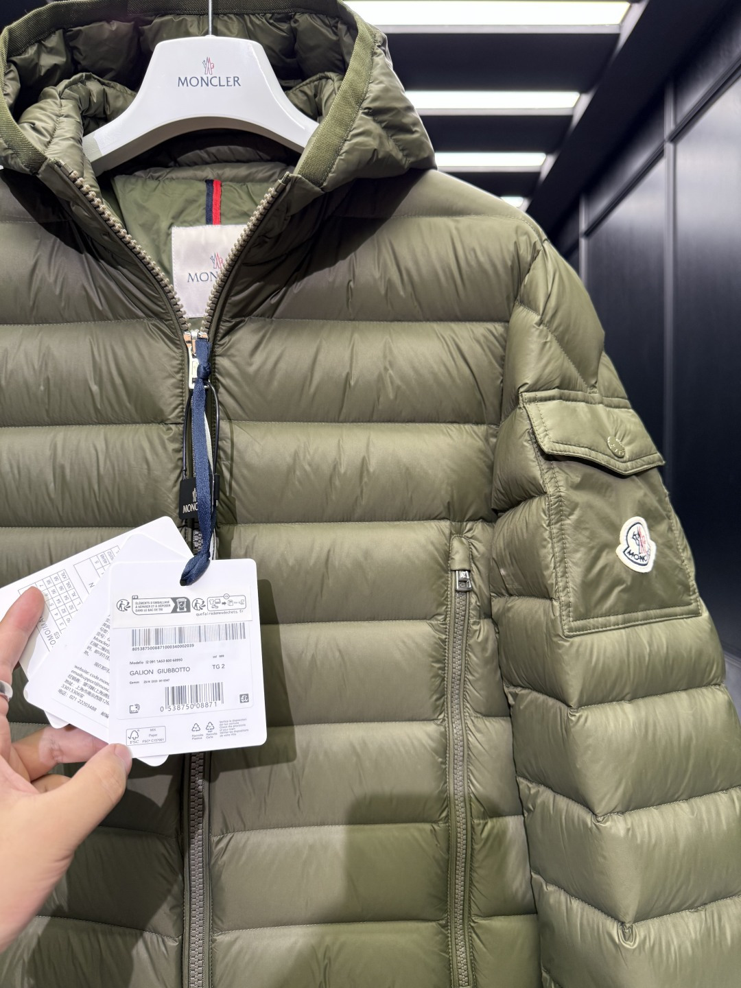 Moncler Male Down Jacket Goose Down Black Hooded S-m-l