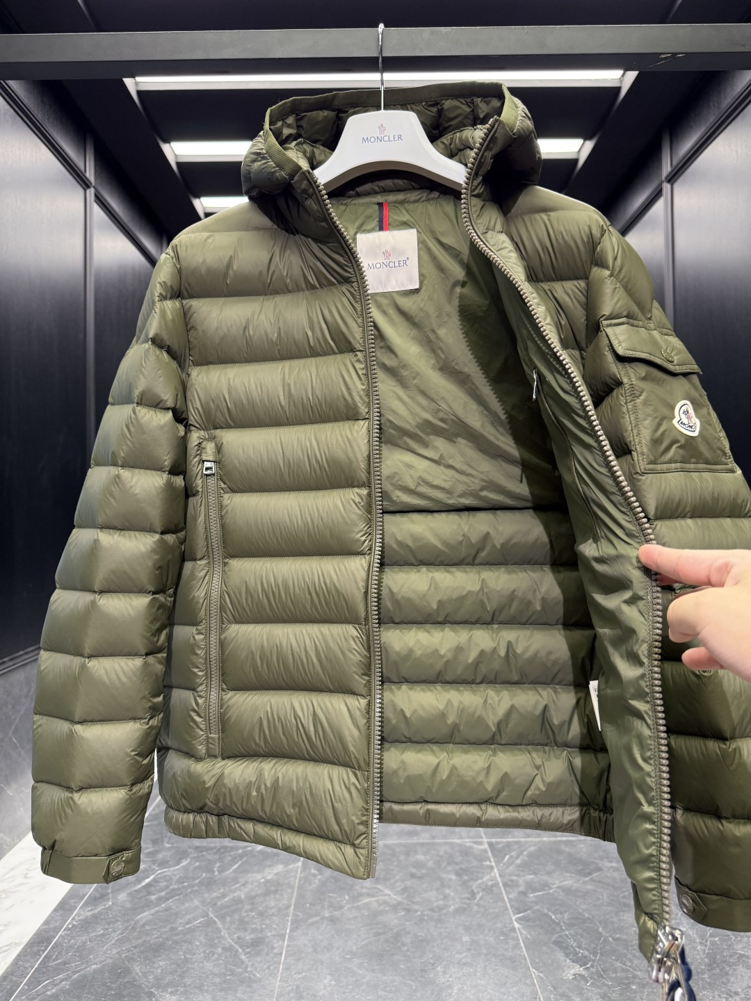 Moncler Male Down Jacket Goose Down Black Hooded S-m-l