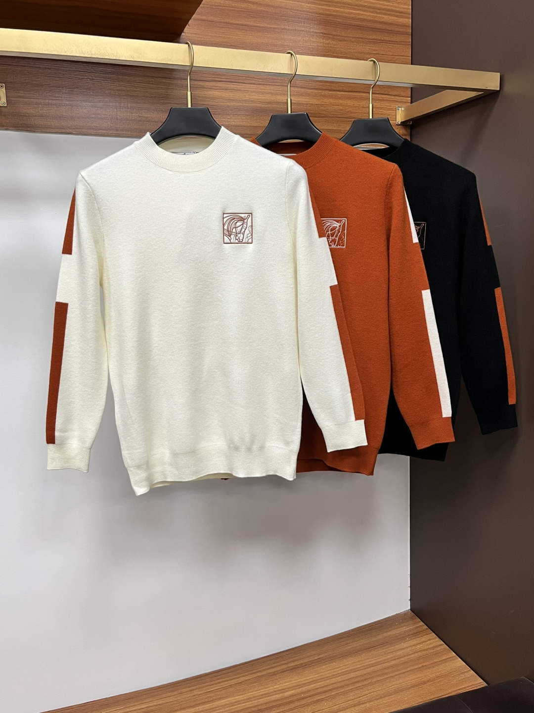 Hermès Male Basic Clothing Wool Striped M-l-xl