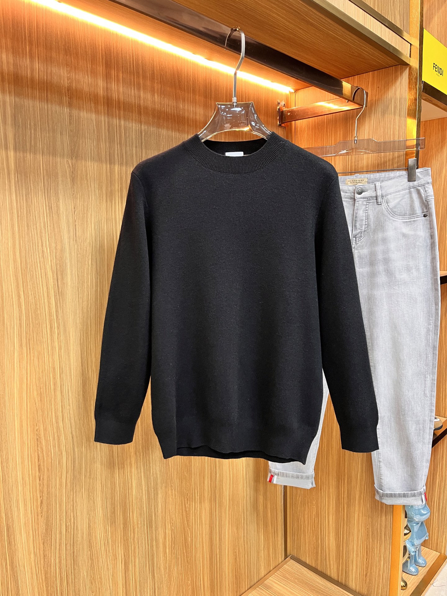 Burberry Male Basic Clothing Wool Striped M-l-xl