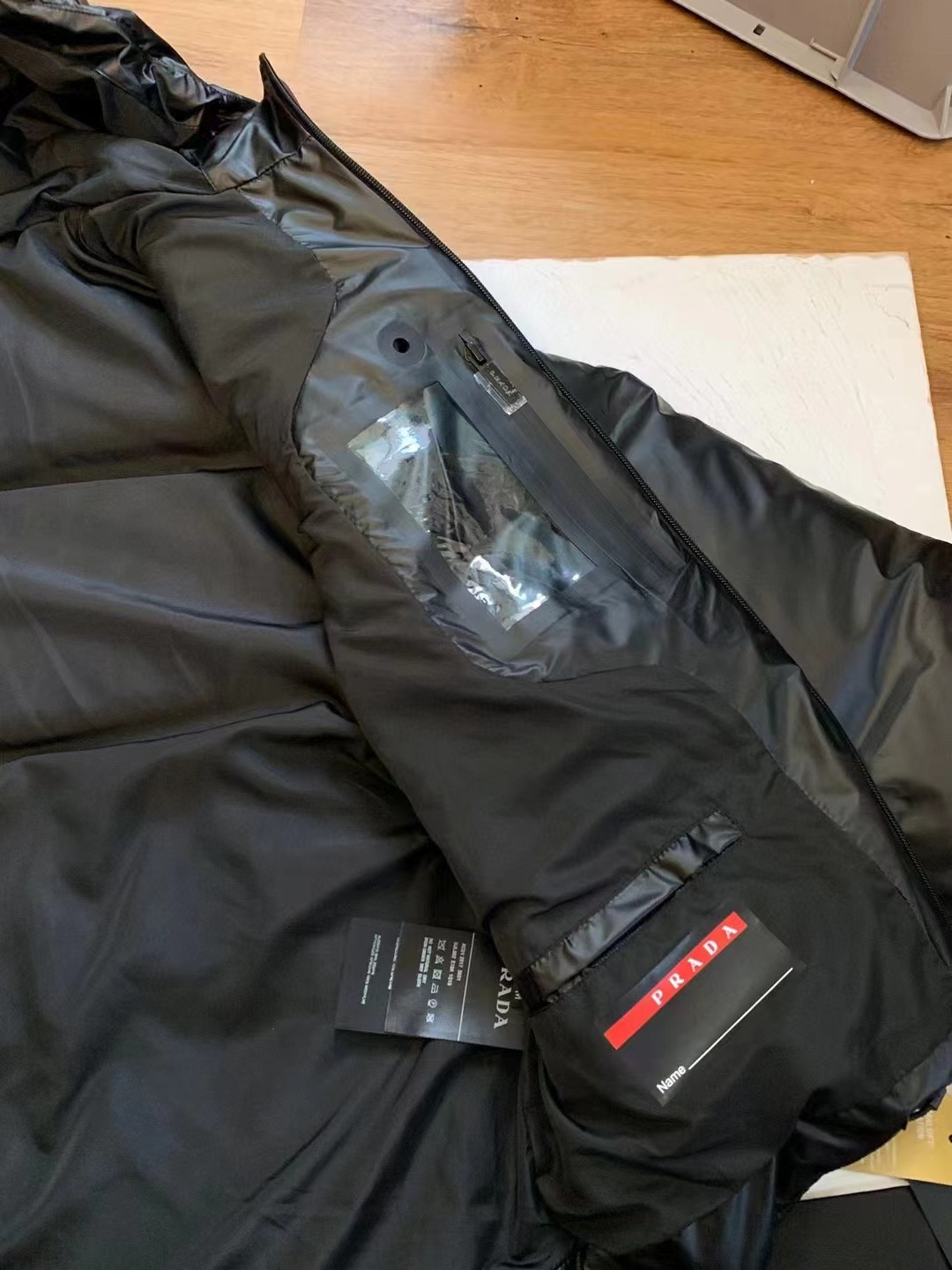 Prada Couple Down Jacket Goose Down Black Hooded S-m-l-xl-xxl