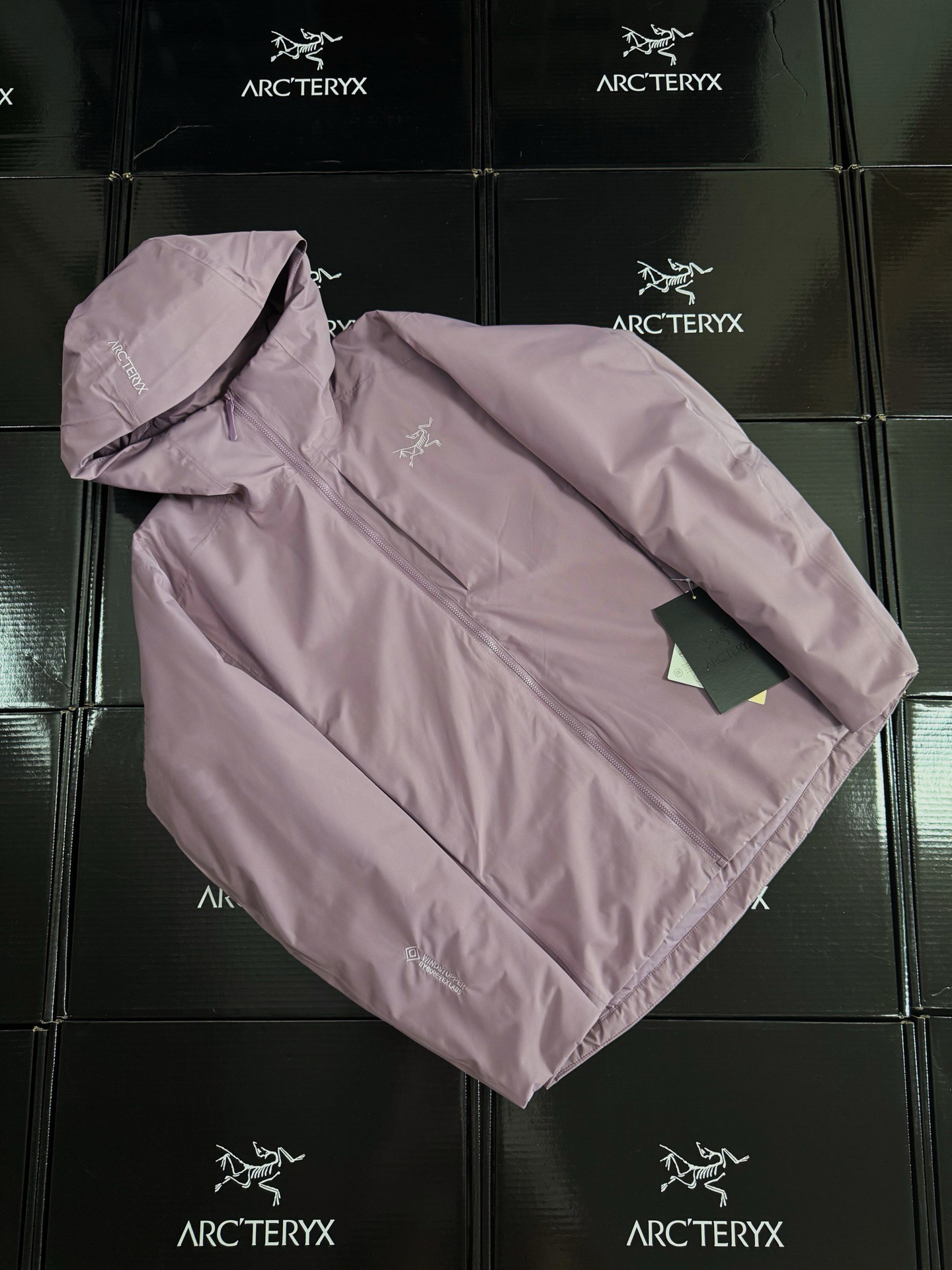 Arcteryx Female Down Jacket Knitted Black Hooded Xs-s-m-l-xl-xxl