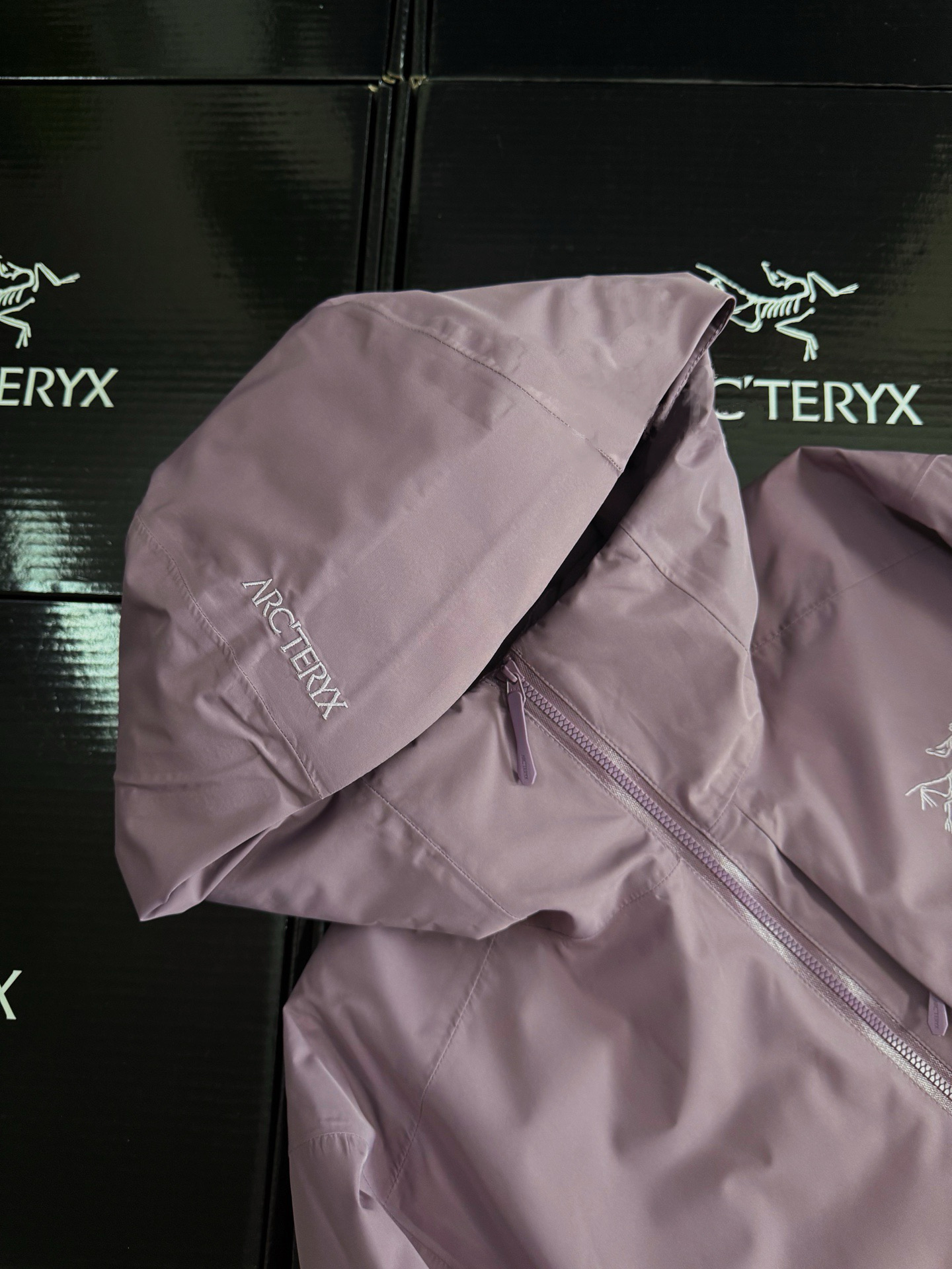 Arcteryx Female Down Jacket Knitted Black Hooded Xs-s-m-l-xl-xxl