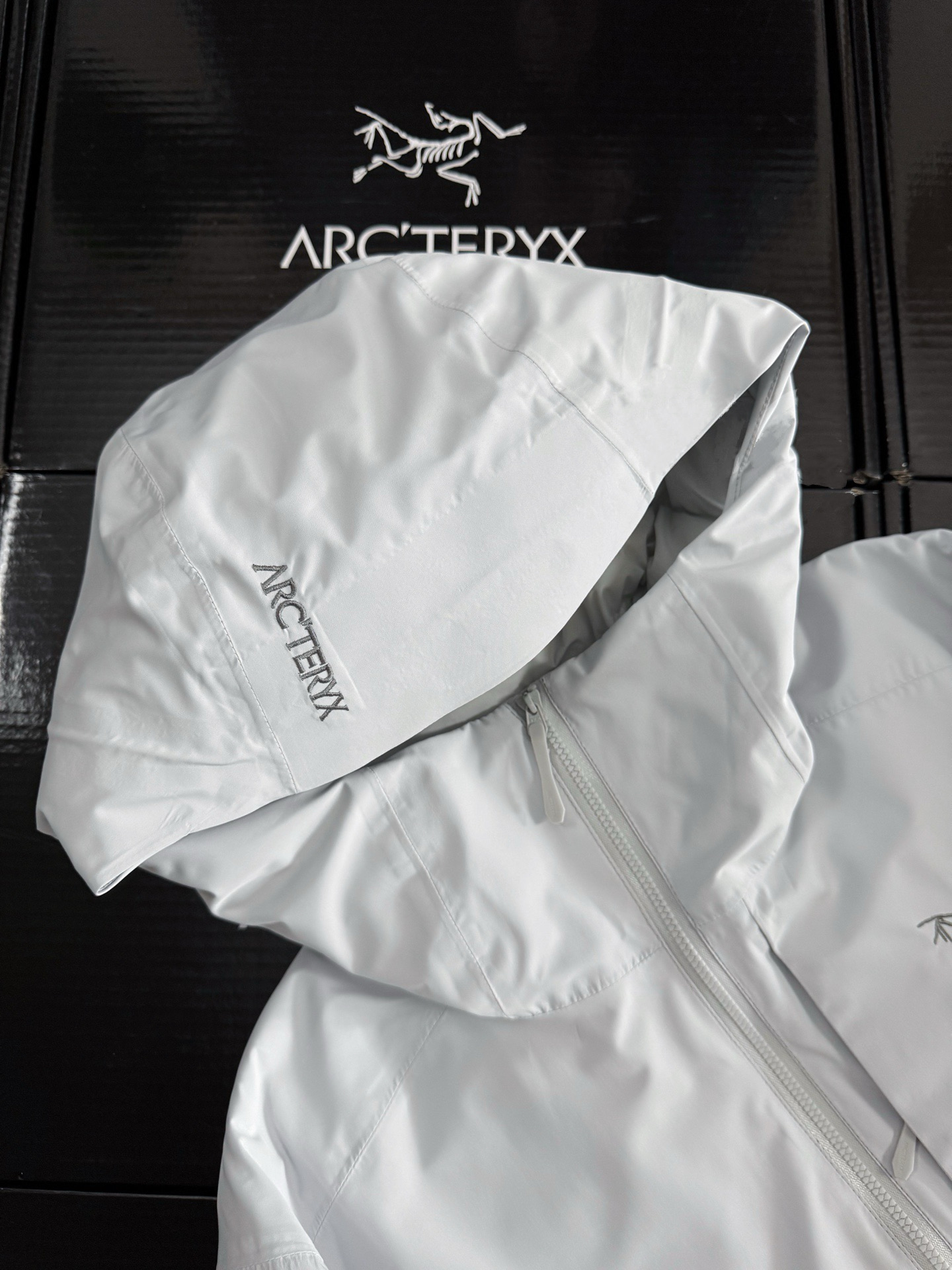 Arcteryx Female Down Jacket Knitted Black Hooded Xs-s-m-l-xl-xxl