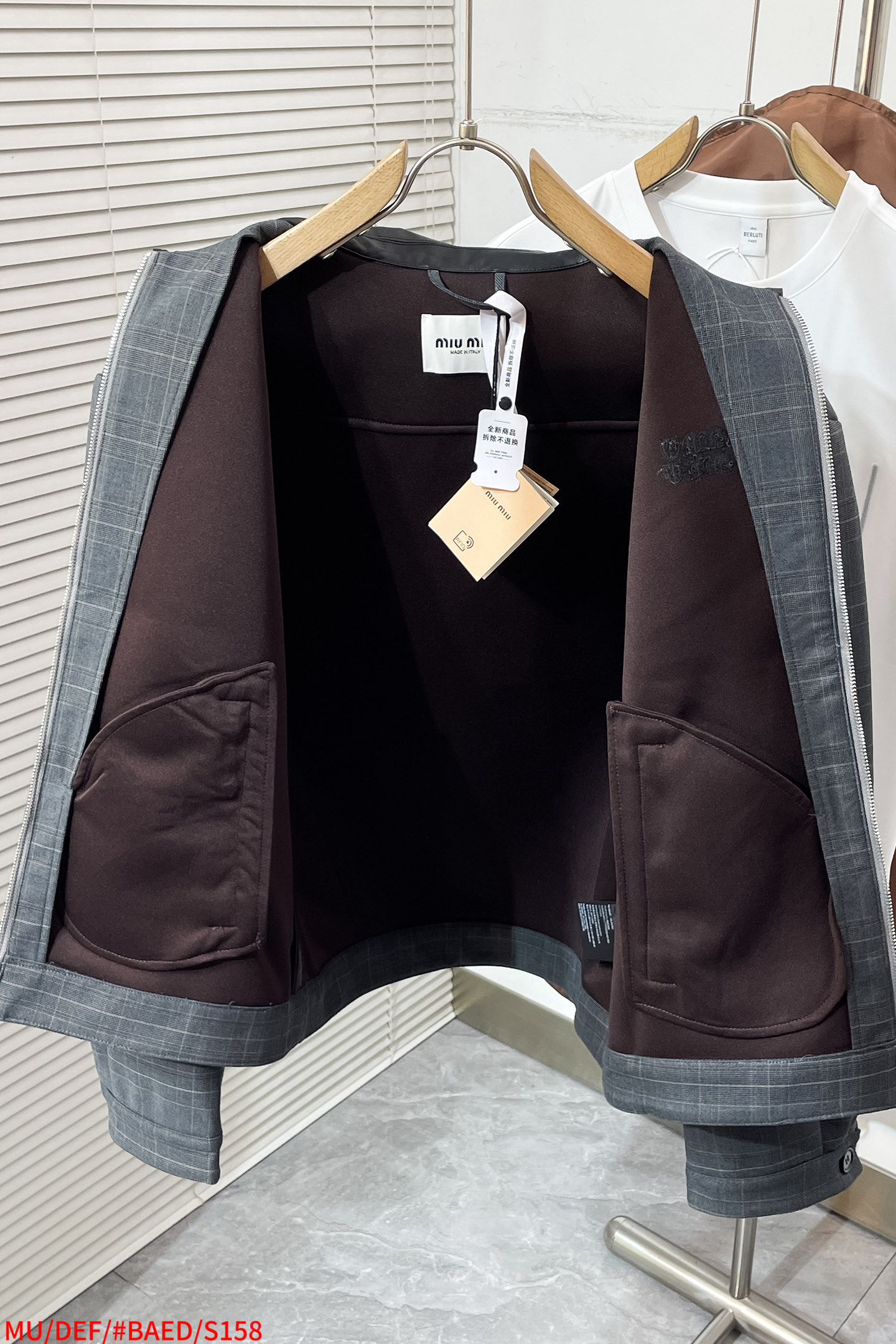 Miu Miu Couple Basic Clothing Wool Gray Loose Fit S-m