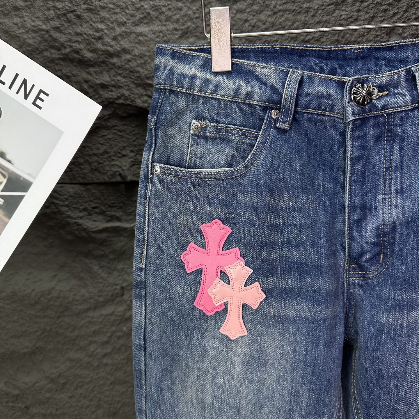 Chrome Hearts Couple Jeans Blue Couple Style