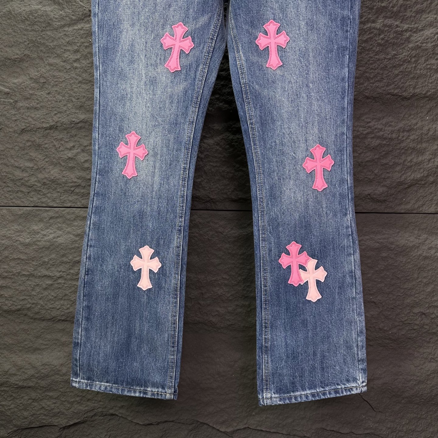 Chrome Hearts Couple Jeans Blue Couple Style