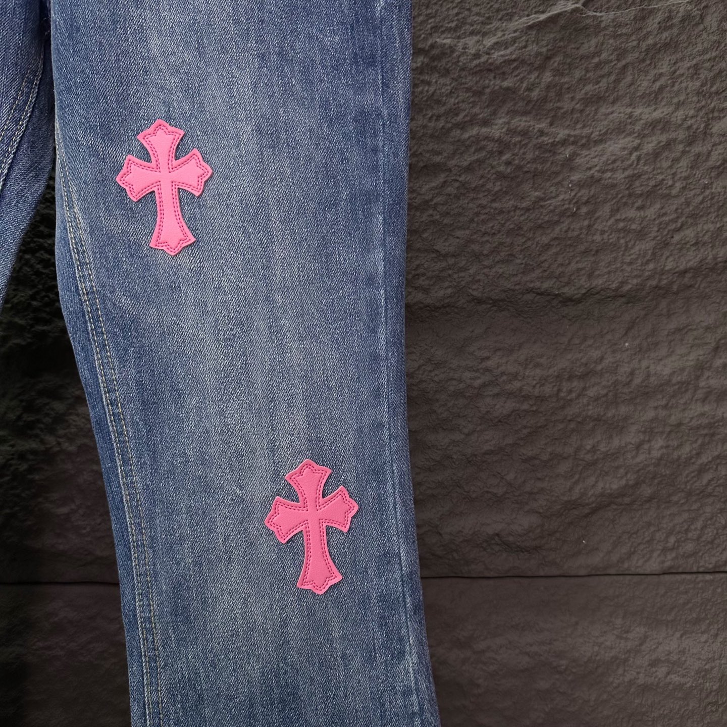 Chrome Hearts Couple Jeans Blue Couple Style