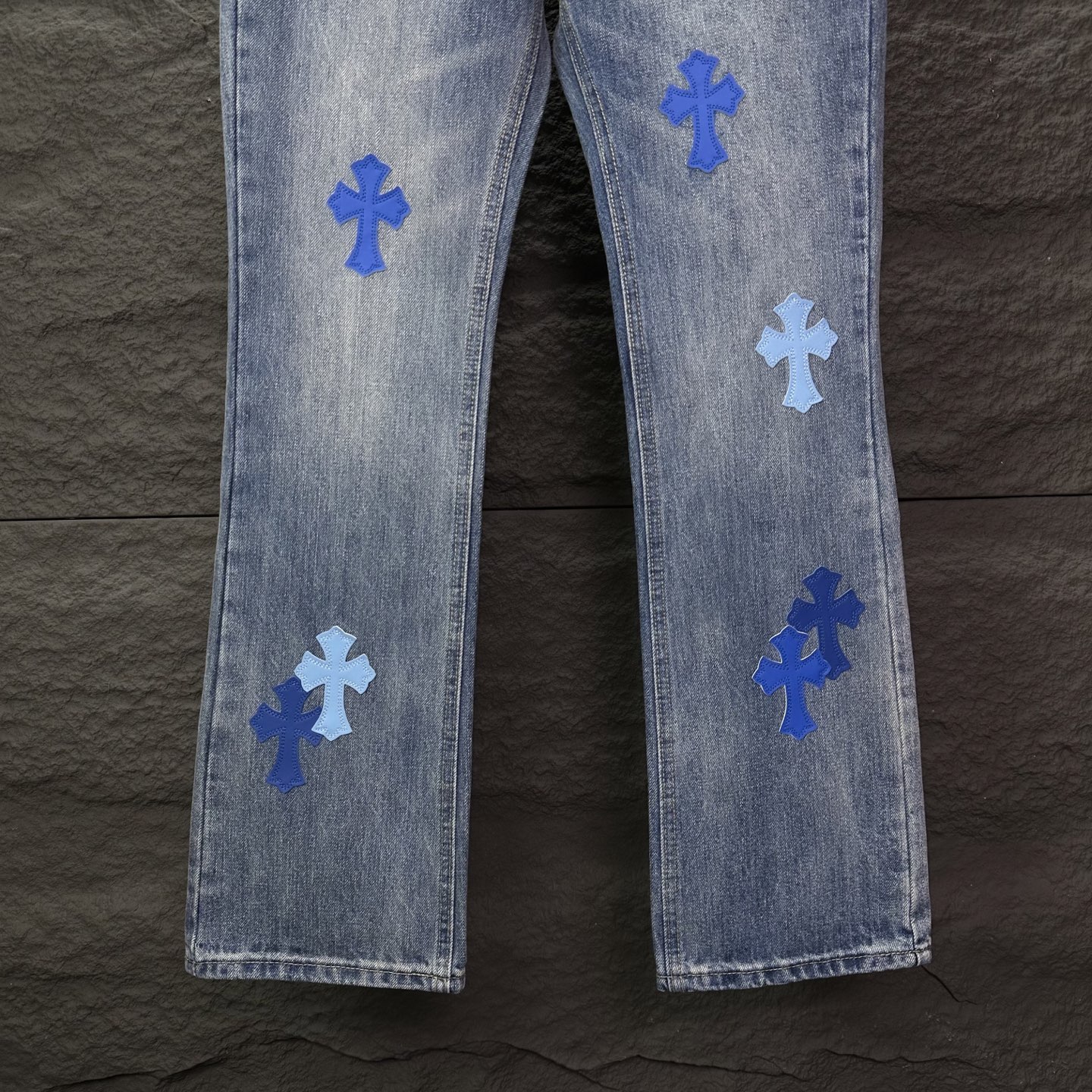 Chrome Hearts Couple Jeans Blue Couple Style