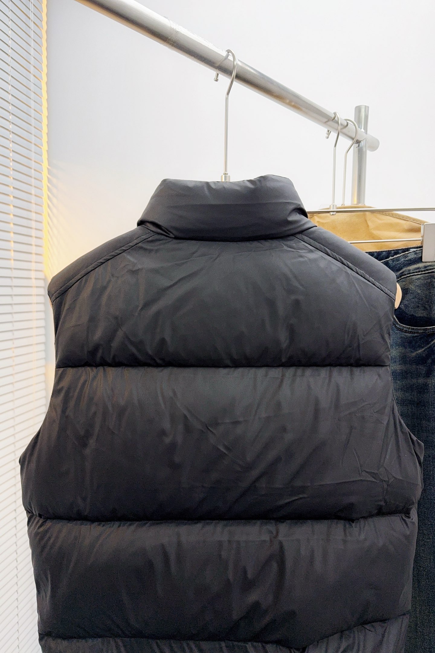 Prada Down Vest Goose Down Black S-m-xl