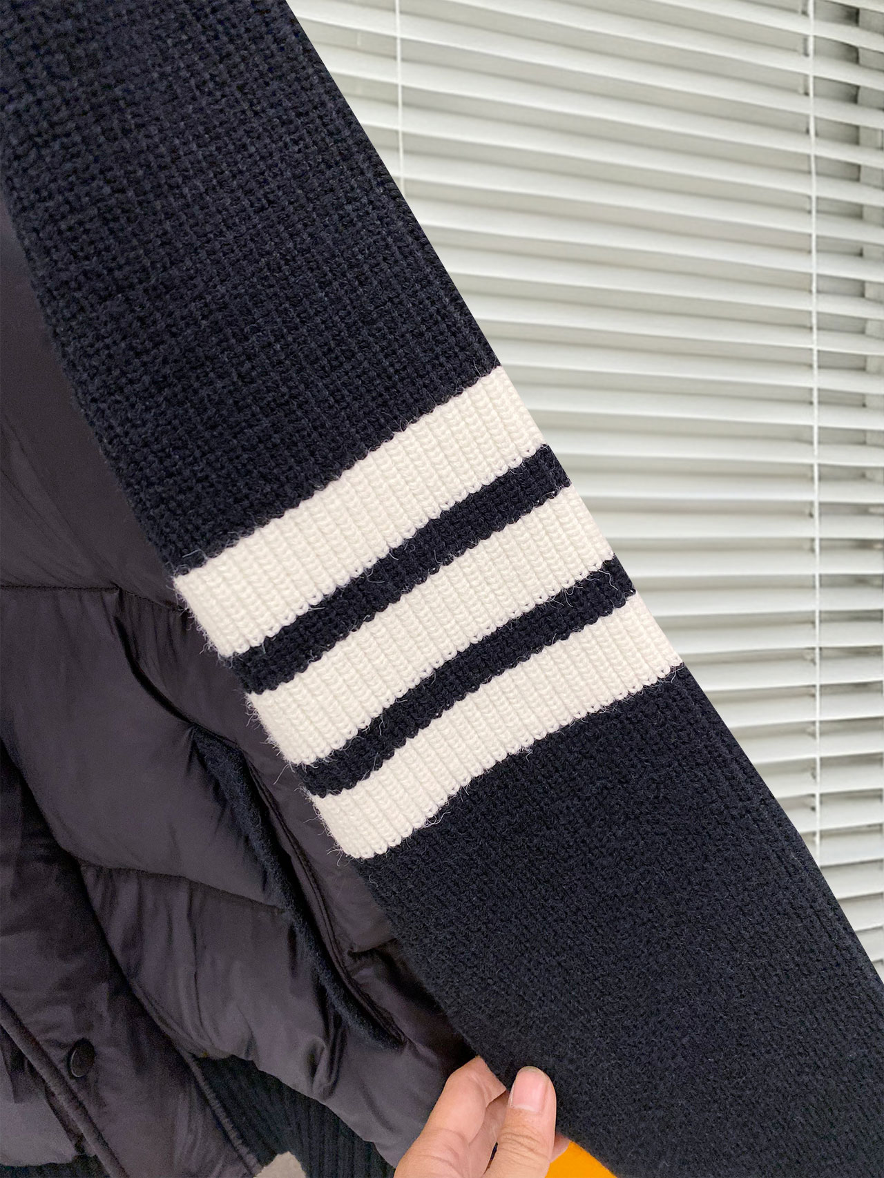 Thom Browne Female Down Jacket Knitted Slim Fit M-xl