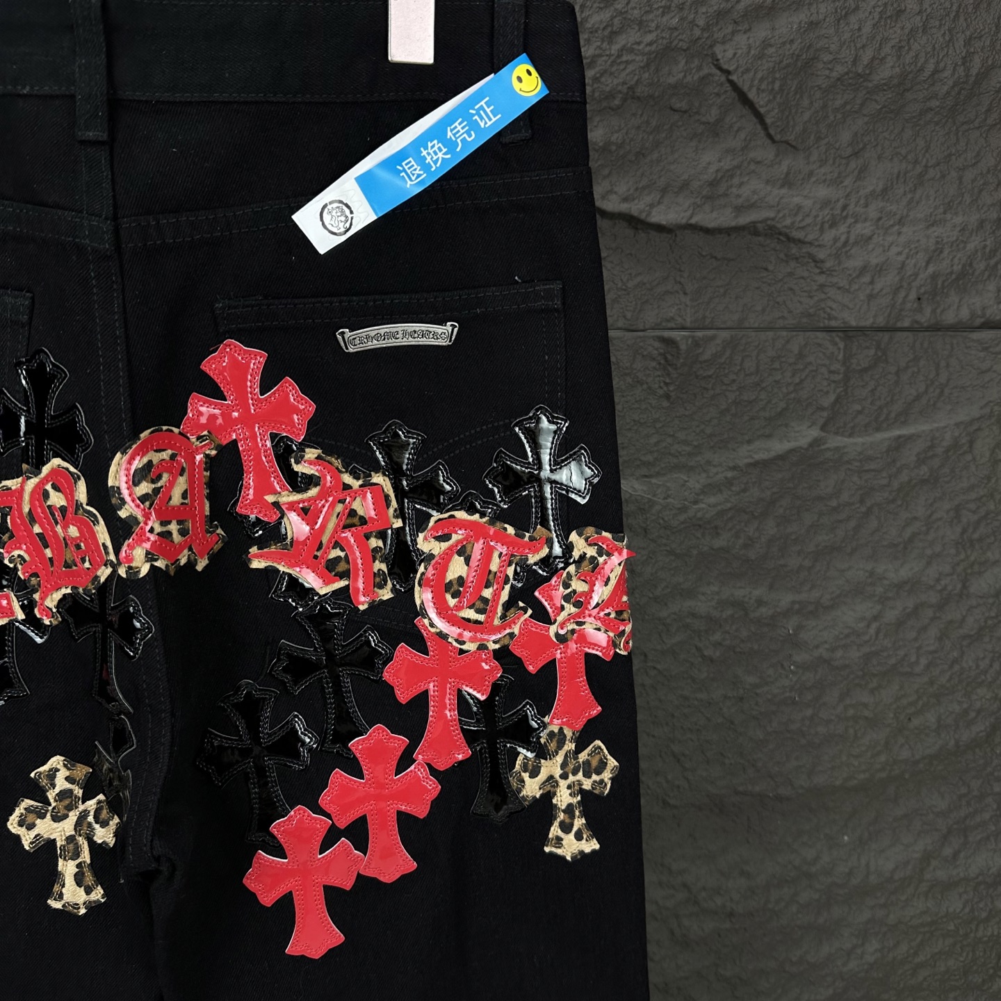 Chrome Hearts Couple Jeans Black Loose Fit