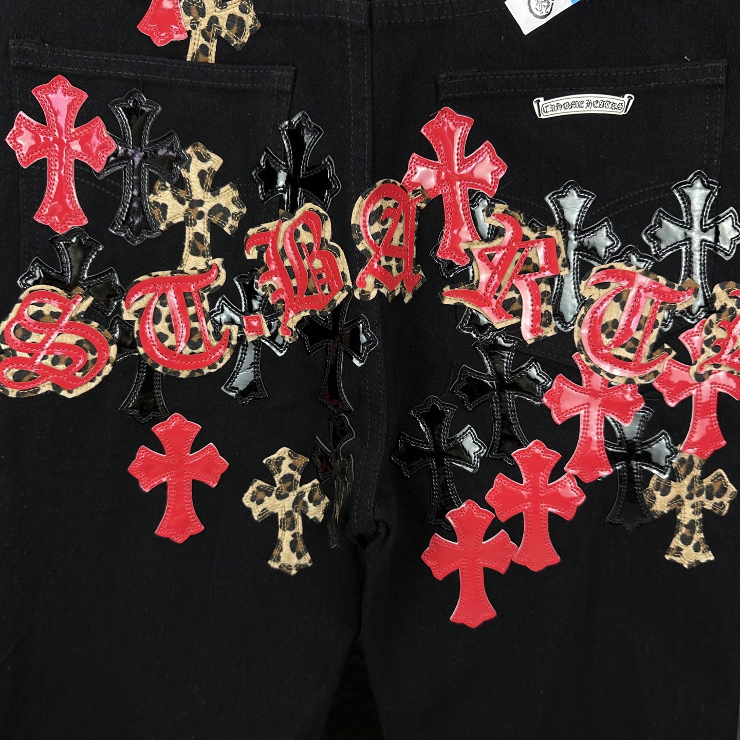 Chrome Hearts Couple Jeans Black Loose Fit