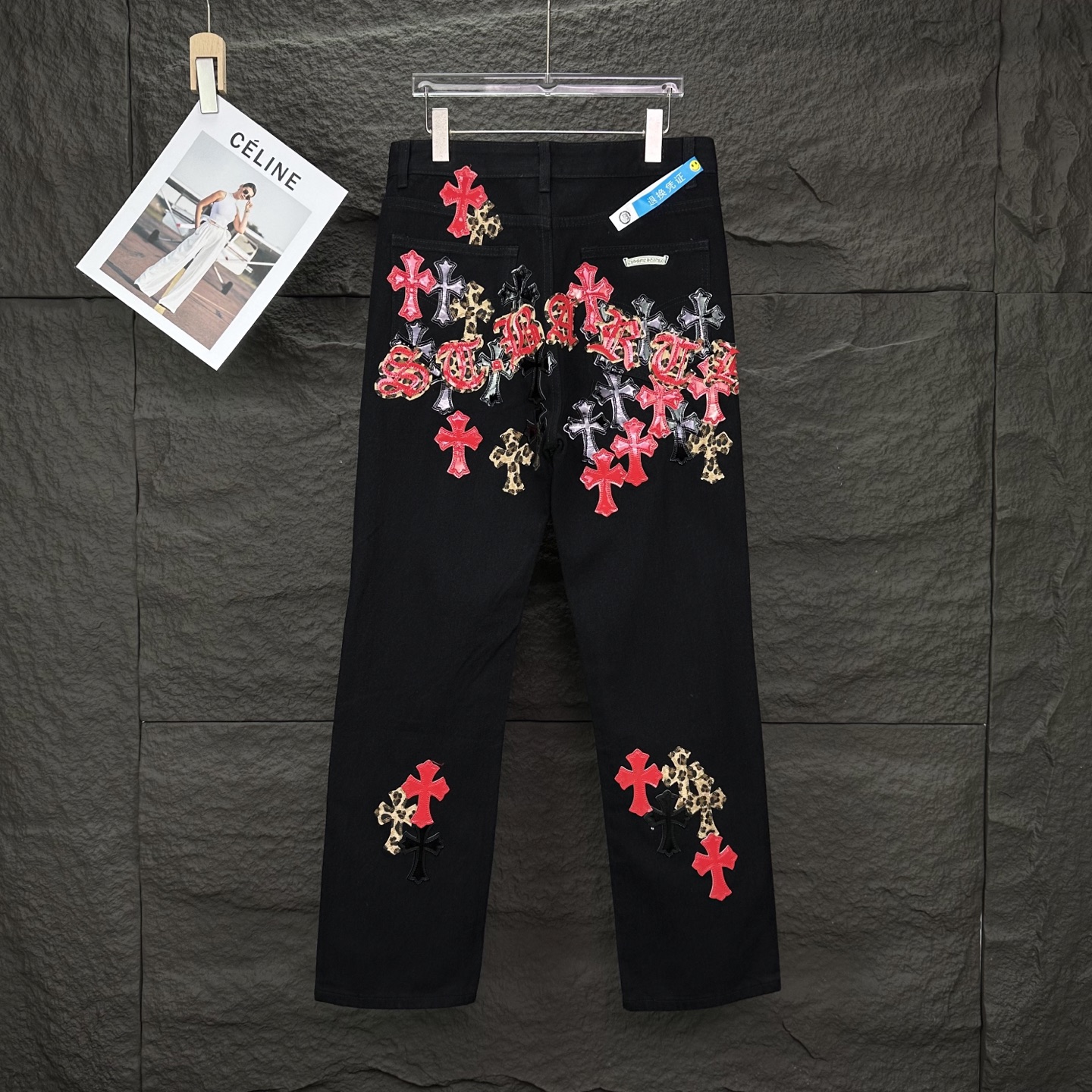 Chrome Hearts Couple Jeans Black Loose Fit