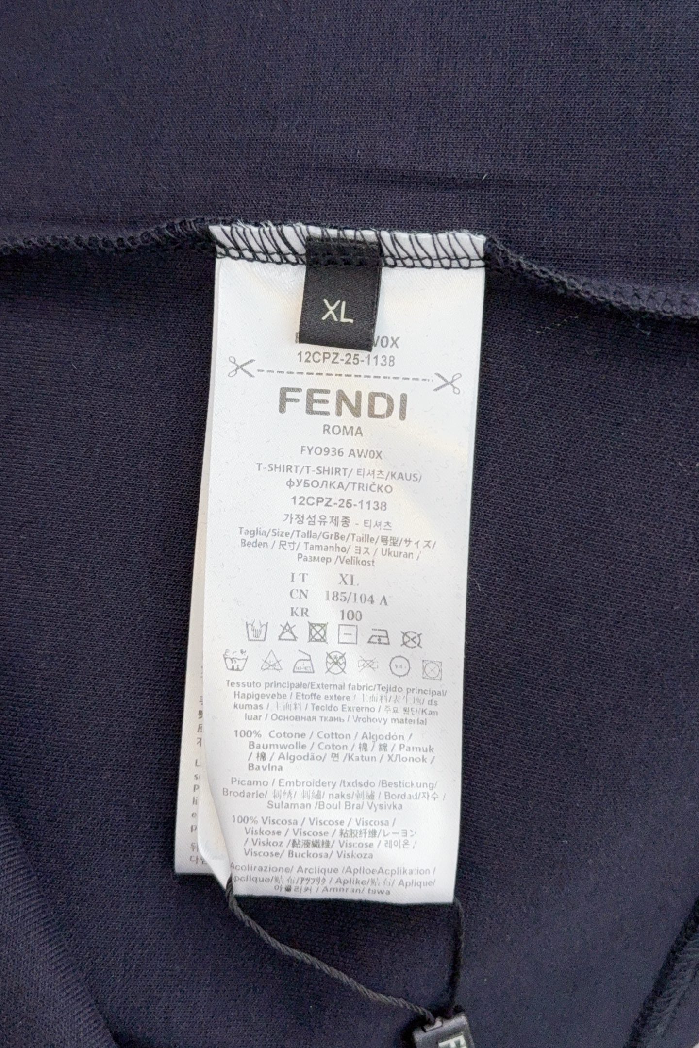 Fendi Couple Basic Clothing Cotton Blue S-m-xl