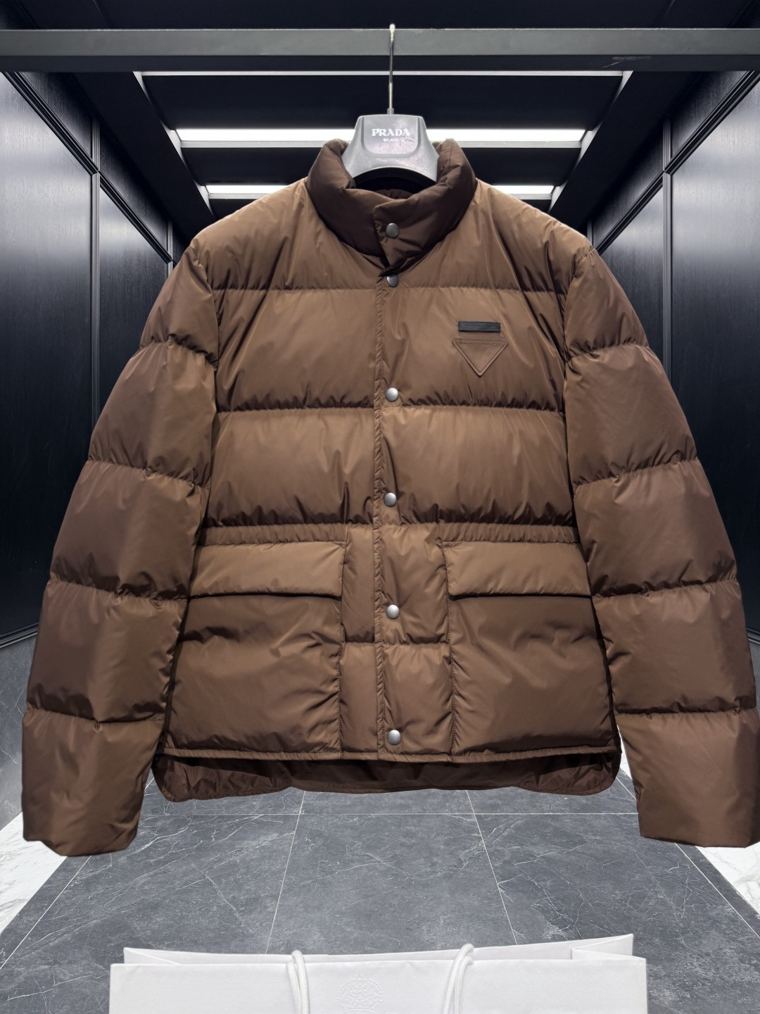 Prada Jacket Goose Down Black Loose Fit S-l