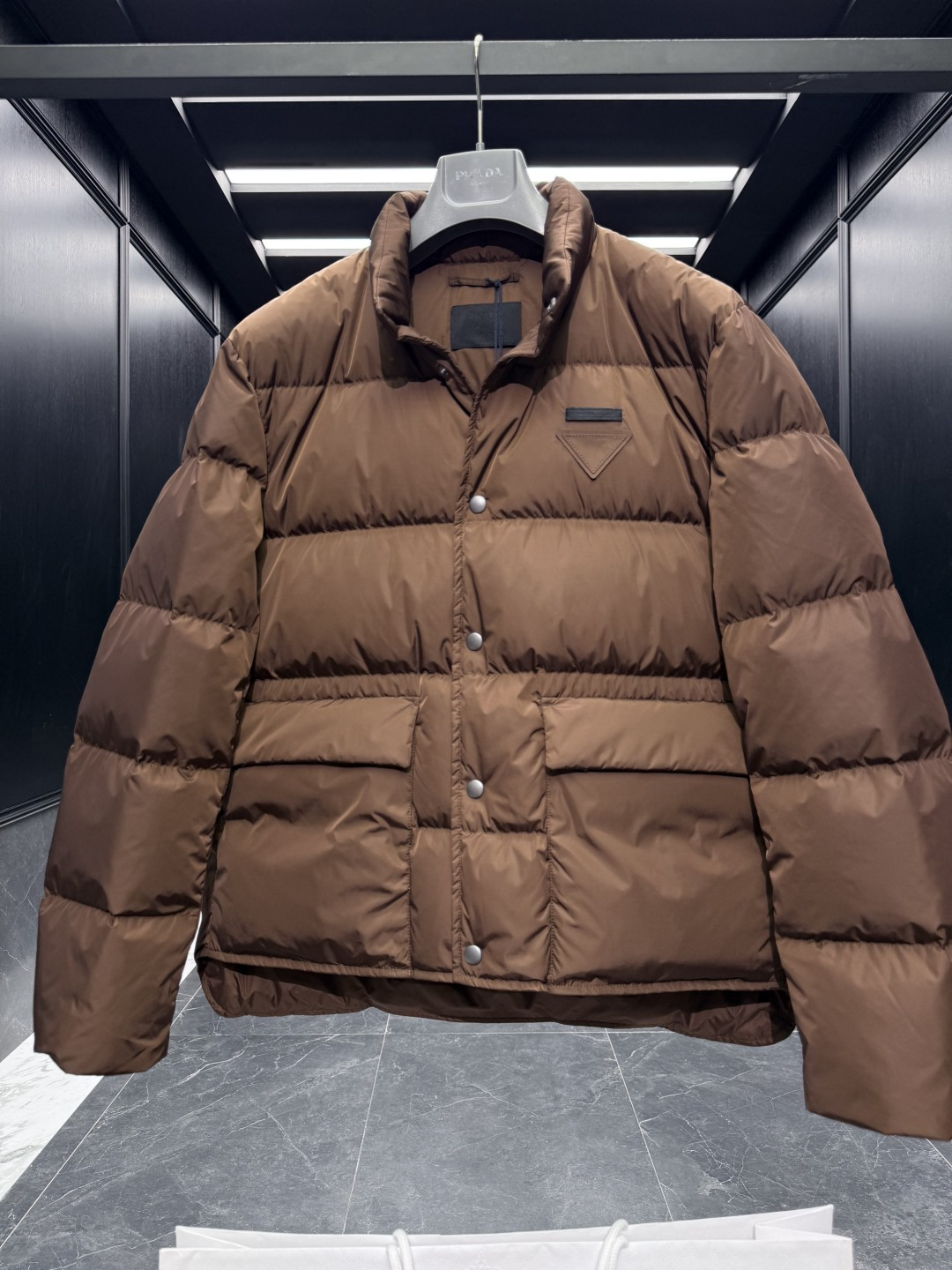 Prada Jacket Goose Down Black Loose Fit S-l