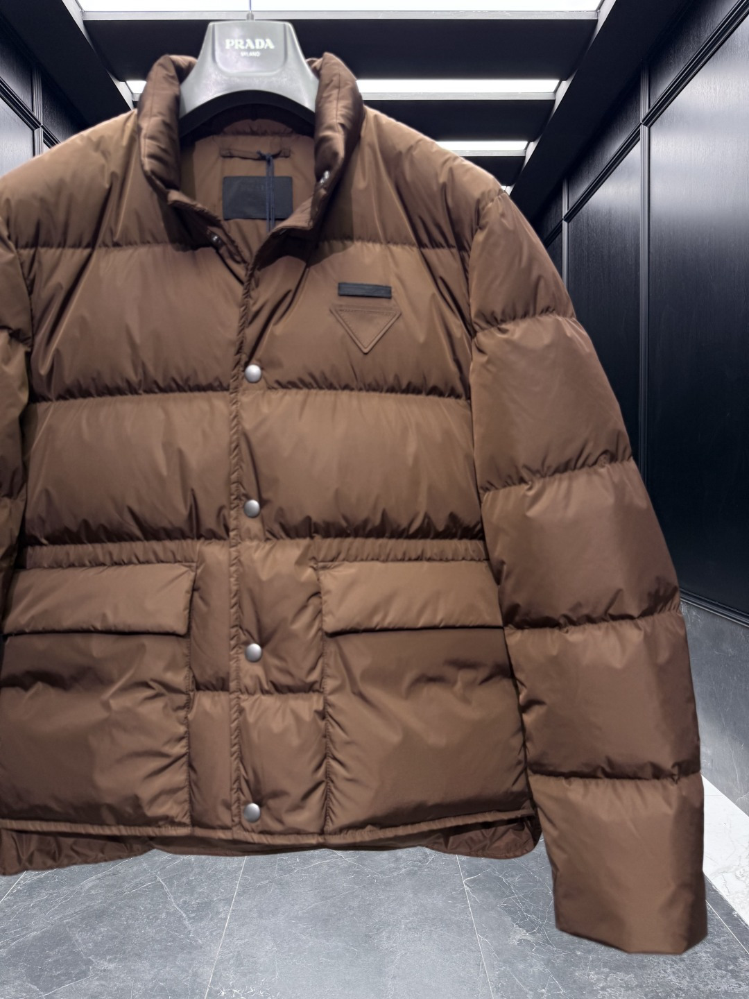 Prada Jacket Goose Down Black Loose Fit S-l