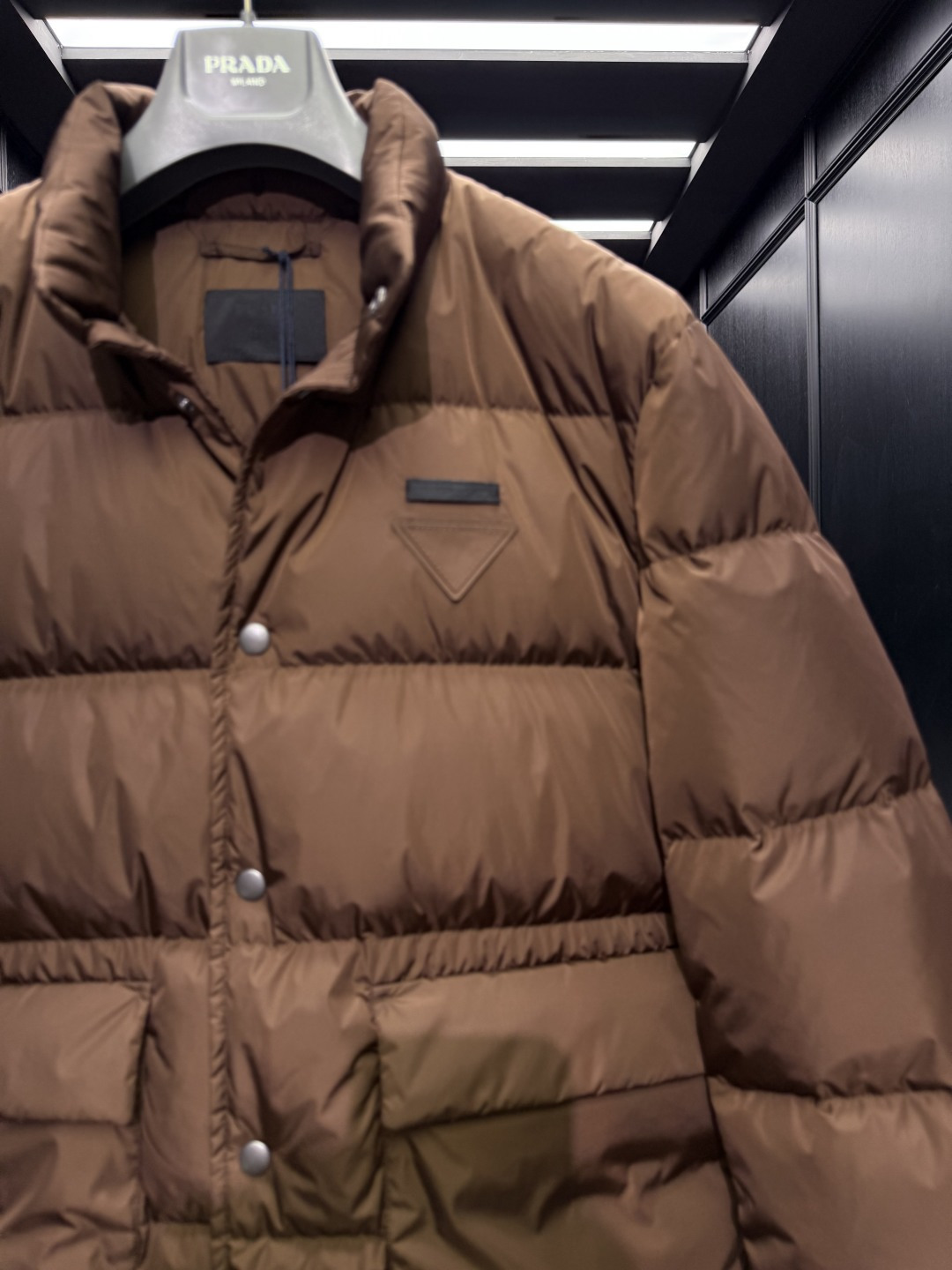 Prada Jacket Goose Down Black Loose Fit S-l