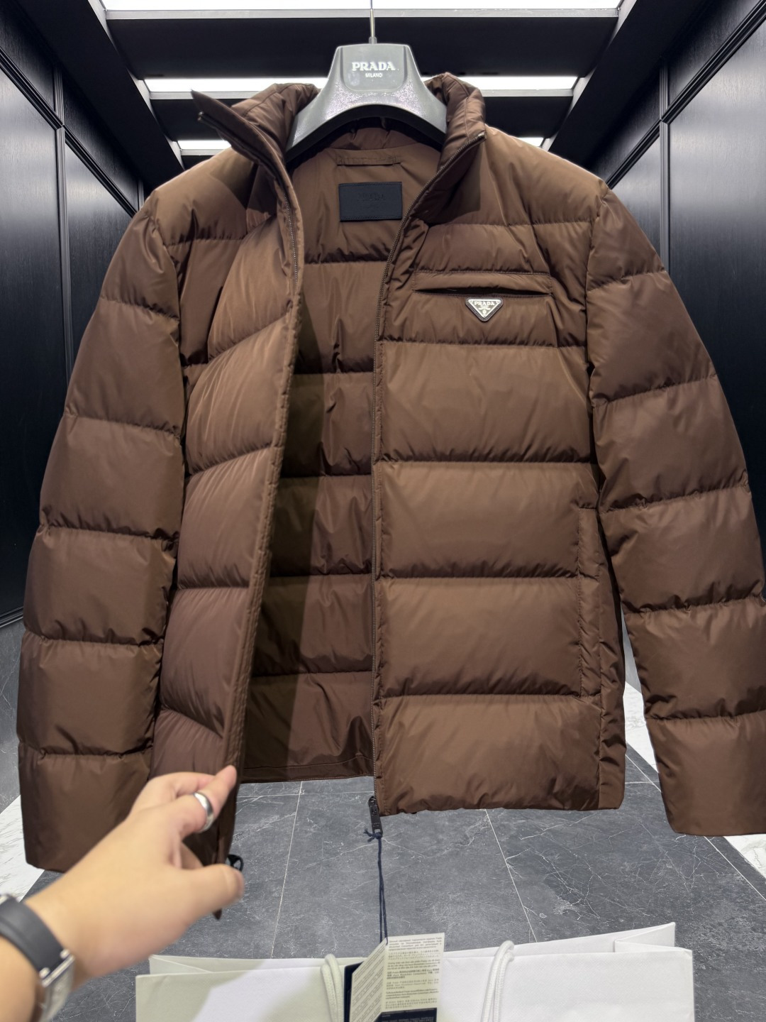 Prada Jacket Goose Down Black S-l