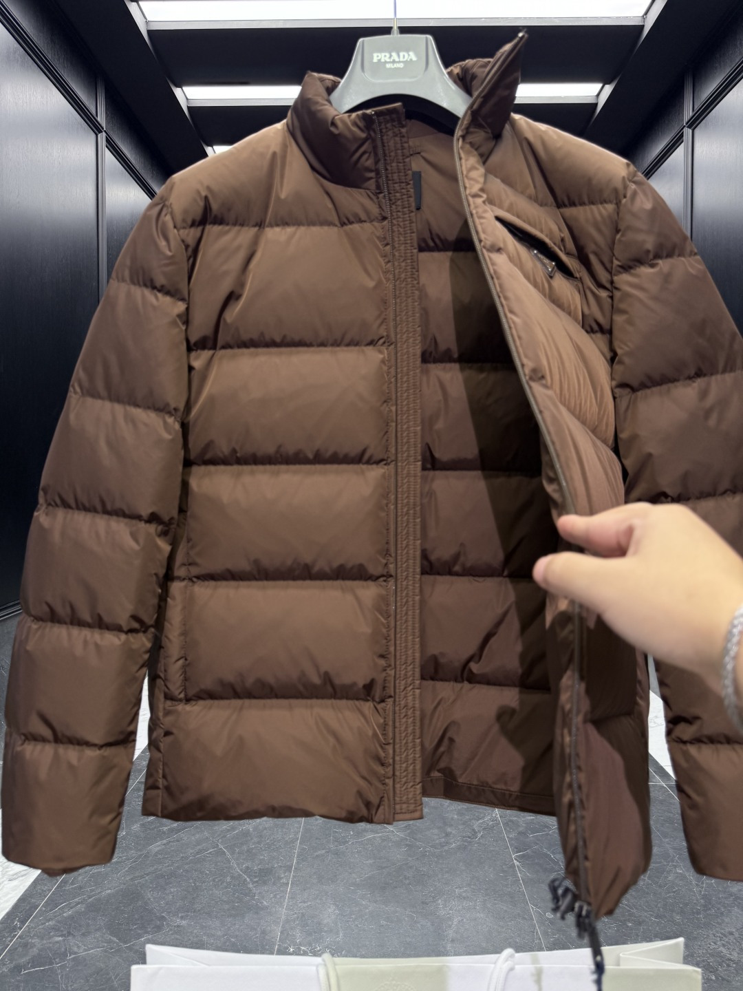 Prada Jacket Goose Down Black S-l