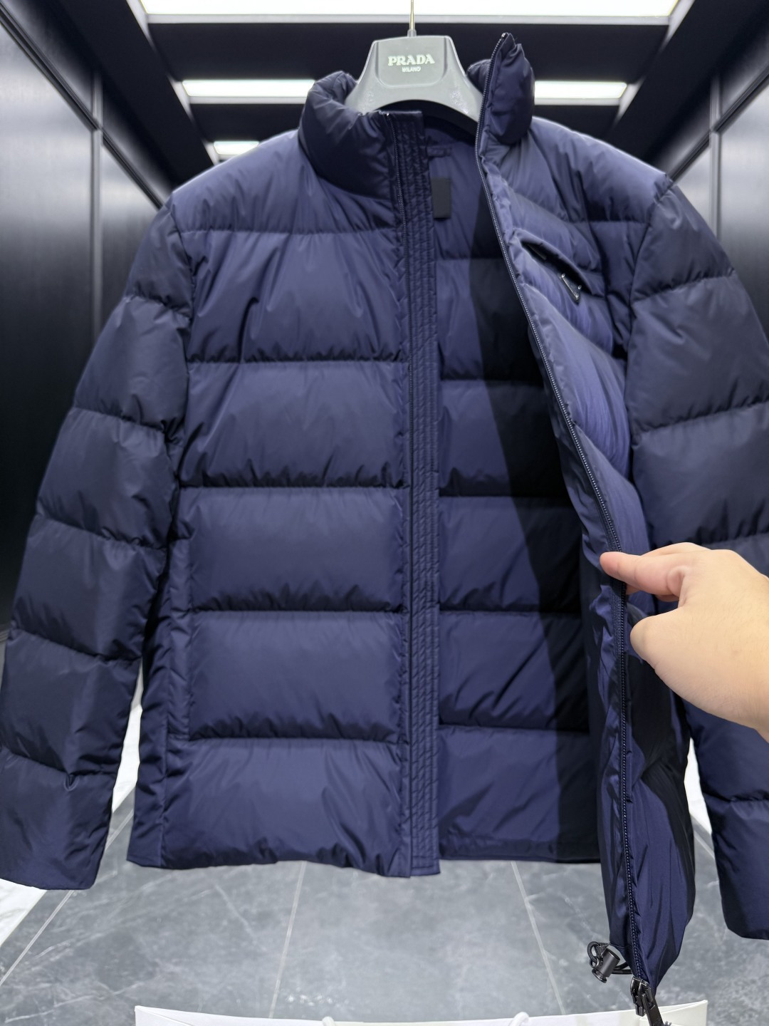 Prada Jacket Goose Down Black S-l
