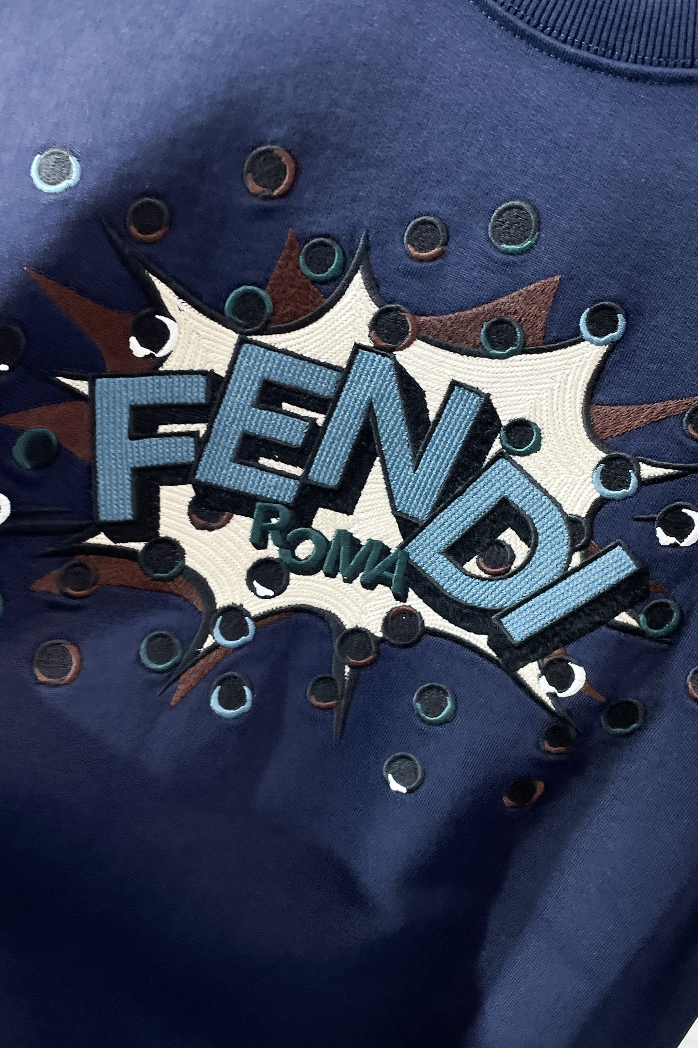 Fendi Hoodie Cotton Blue Printed S-m-l-xl