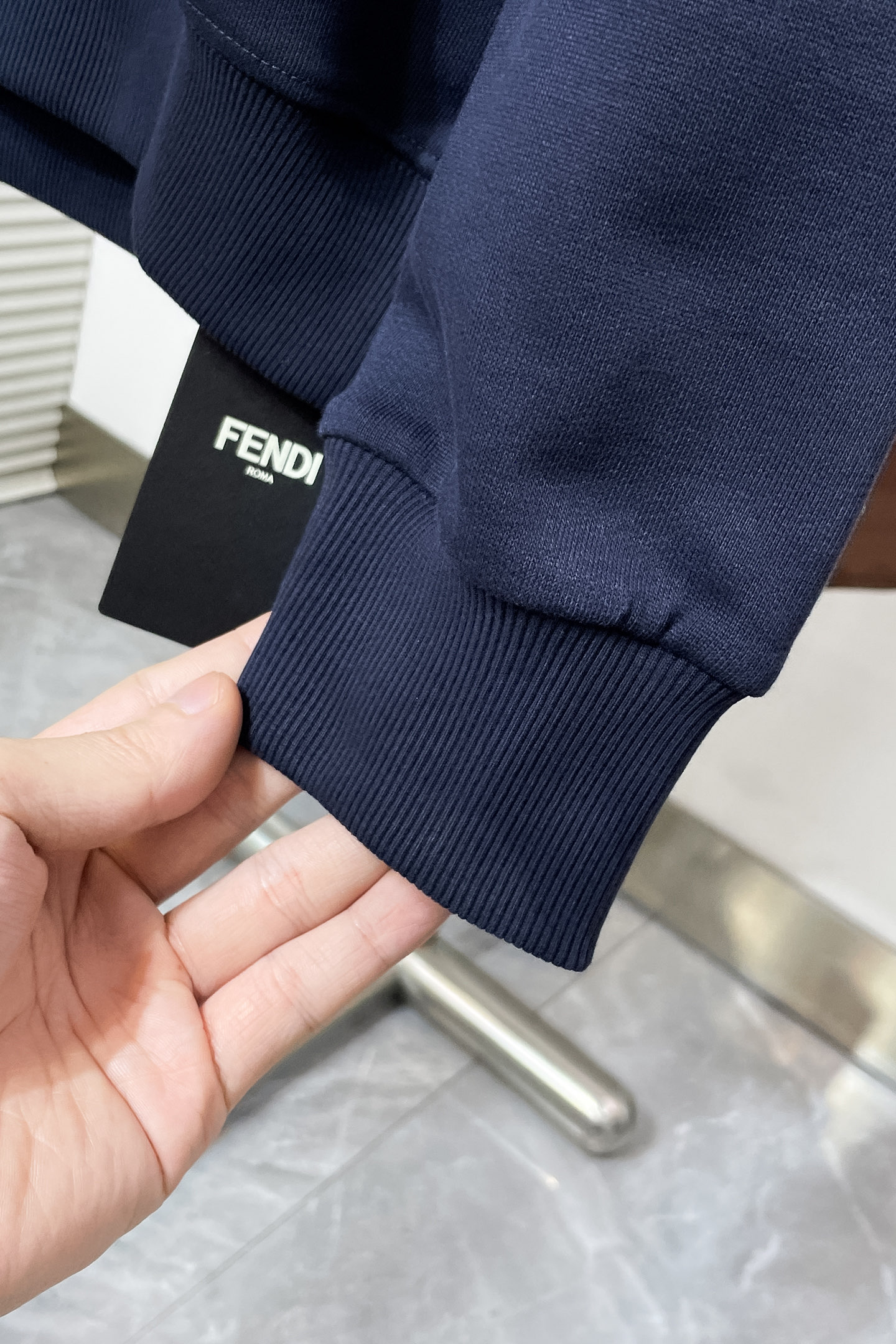 Fendi Hoodie Cotton Blue Printed S-m-l-xl