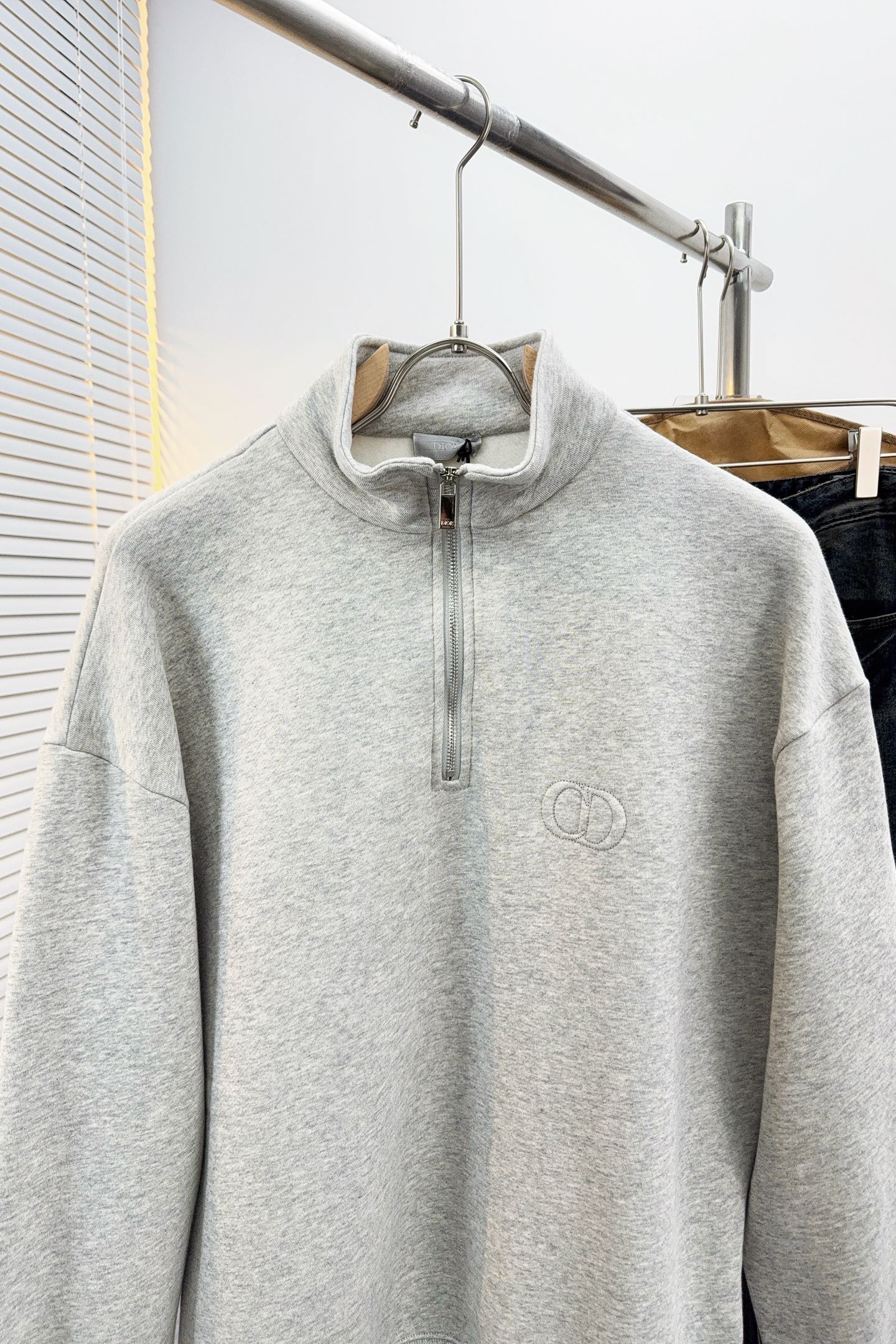 Dior Hoodie Cotton Gray S-m-l-xl