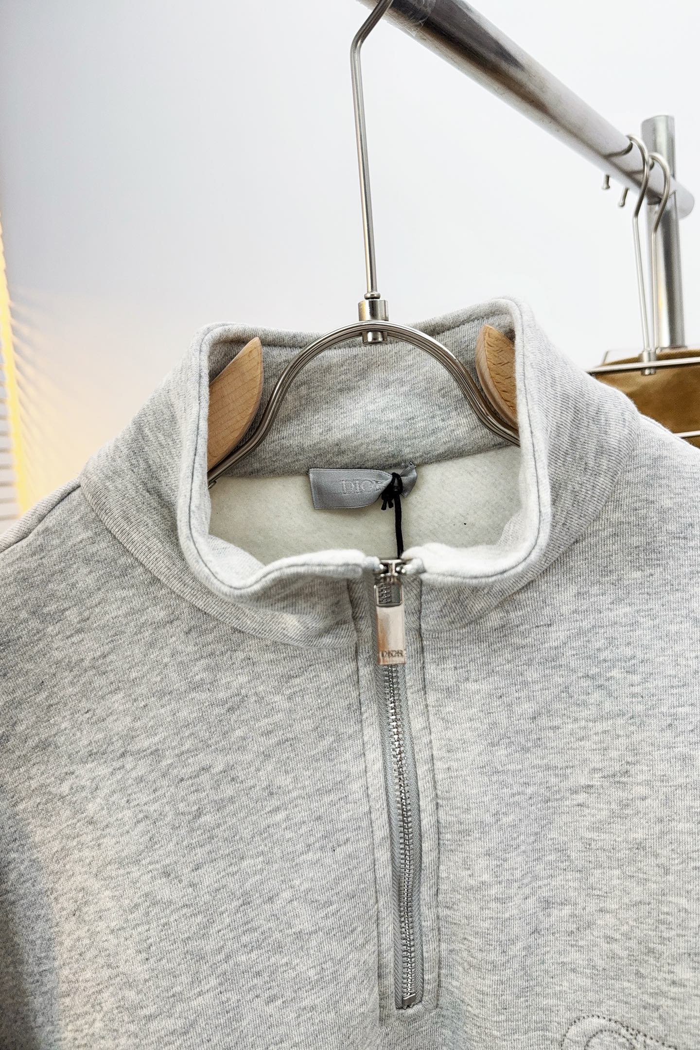 Dior Hoodie Cotton Gray S-m-l-xl