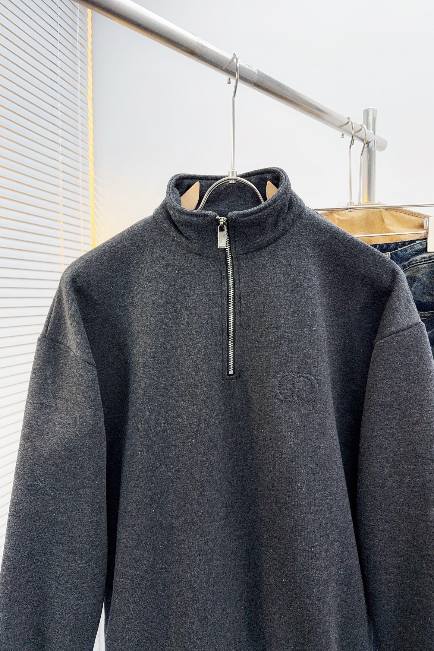 Dior Hoodie Cotton Gray S-m-l-xl