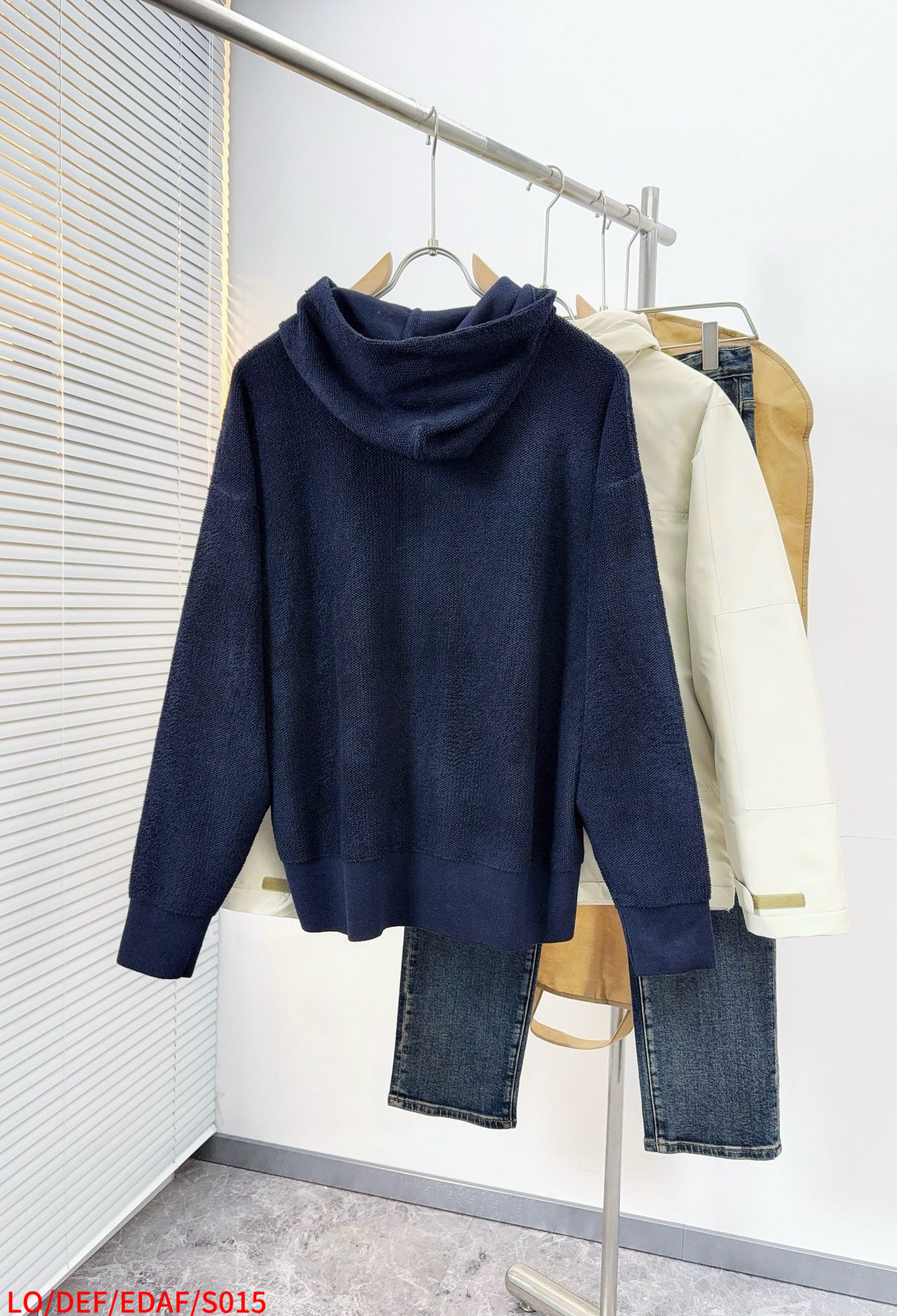 Loewe Couple Basic Clothing Wool Blue Loose Fit S-l-xl