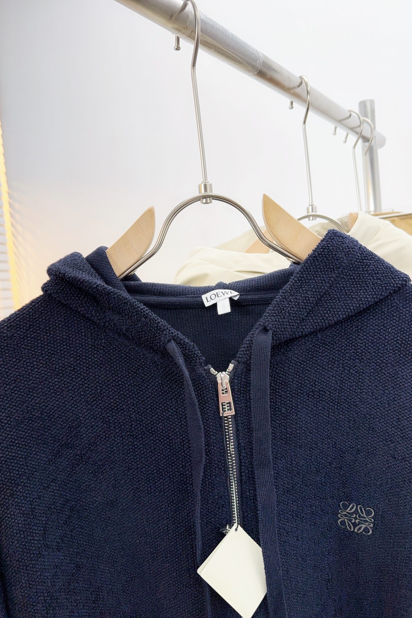 Loewe Couple Basic Clothing Wool Blue Loose Fit S-l-xl