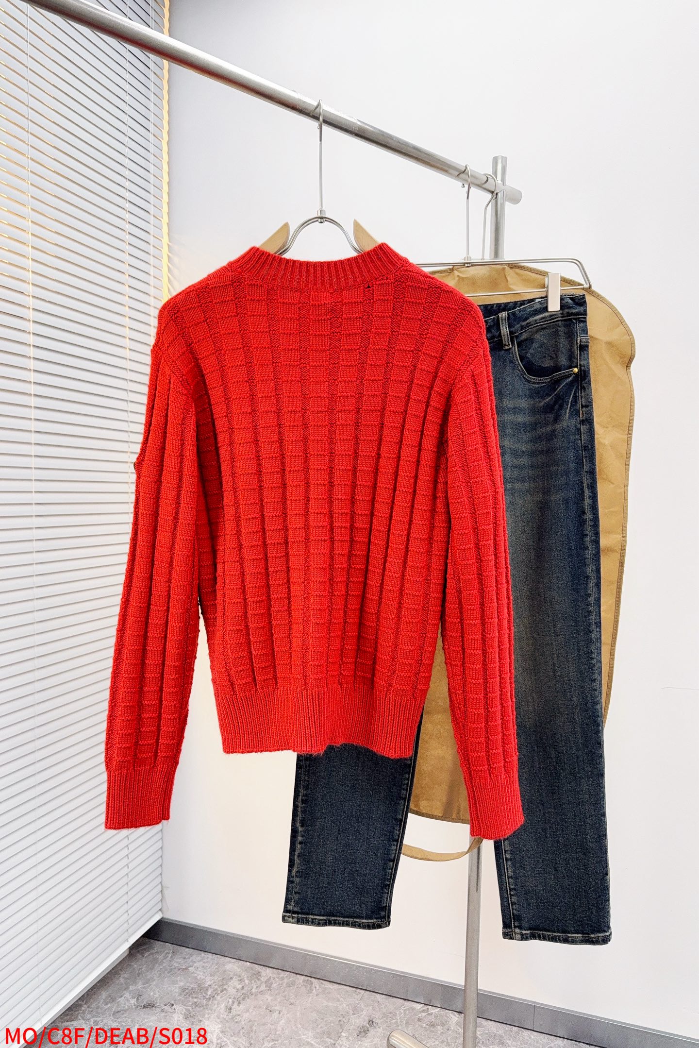 Moncler Basic Clothing Wool Red Loose Fit S-m-l-xl