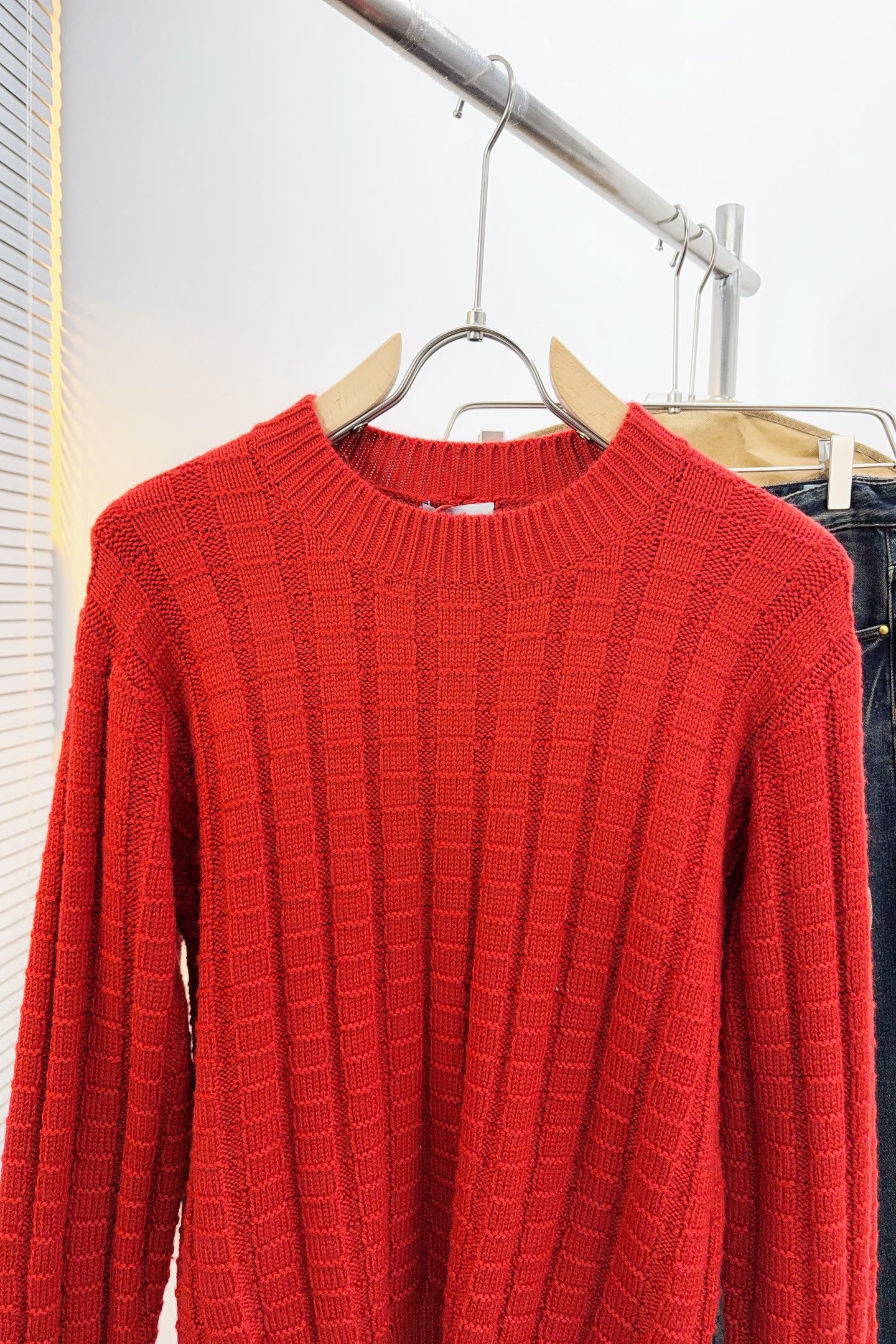 Moncler Basic Clothing Wool Red Loose Fit S-m-l-xl