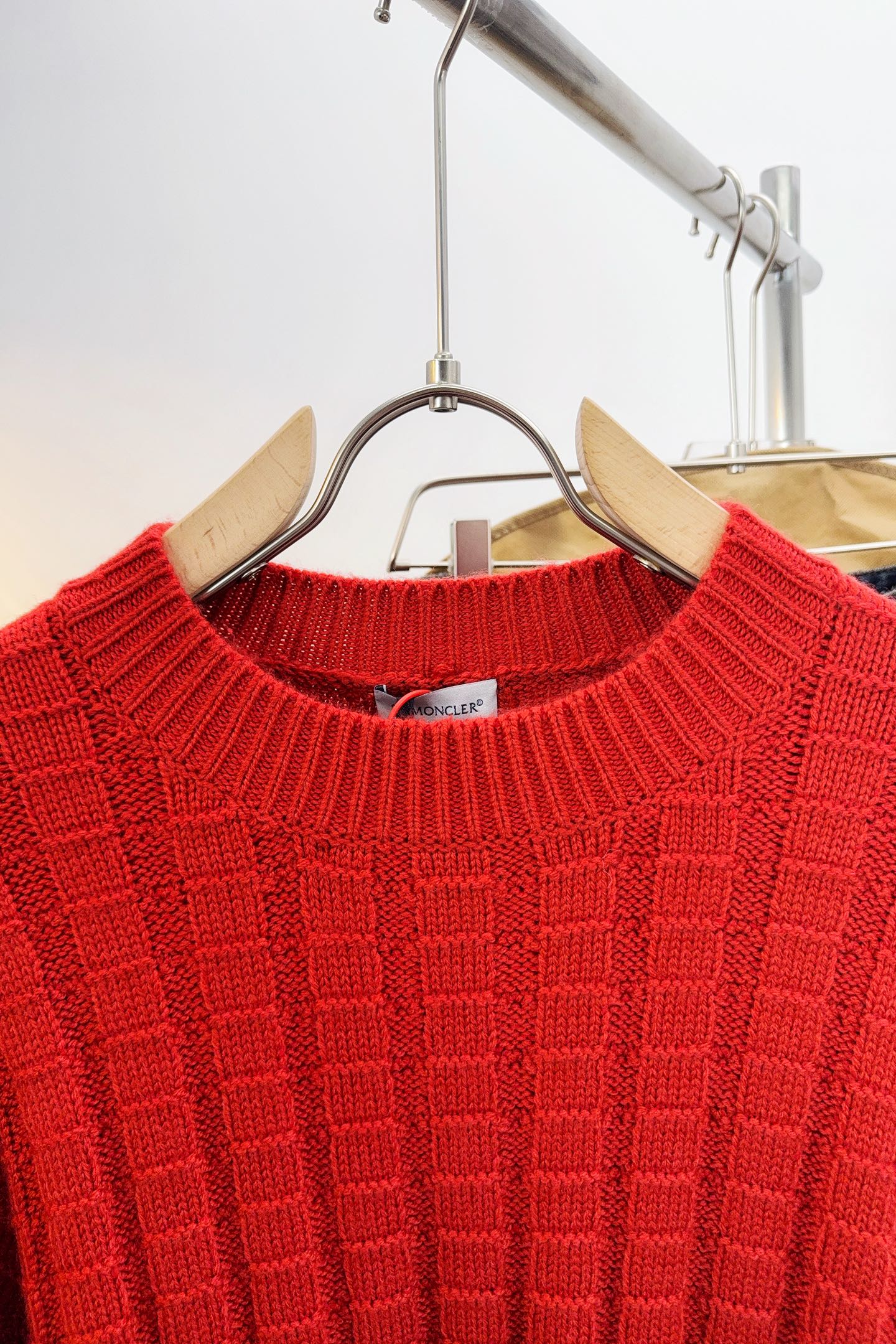 Moncler Basic Clothing Wool Red Loose Fit S-m-l-xl