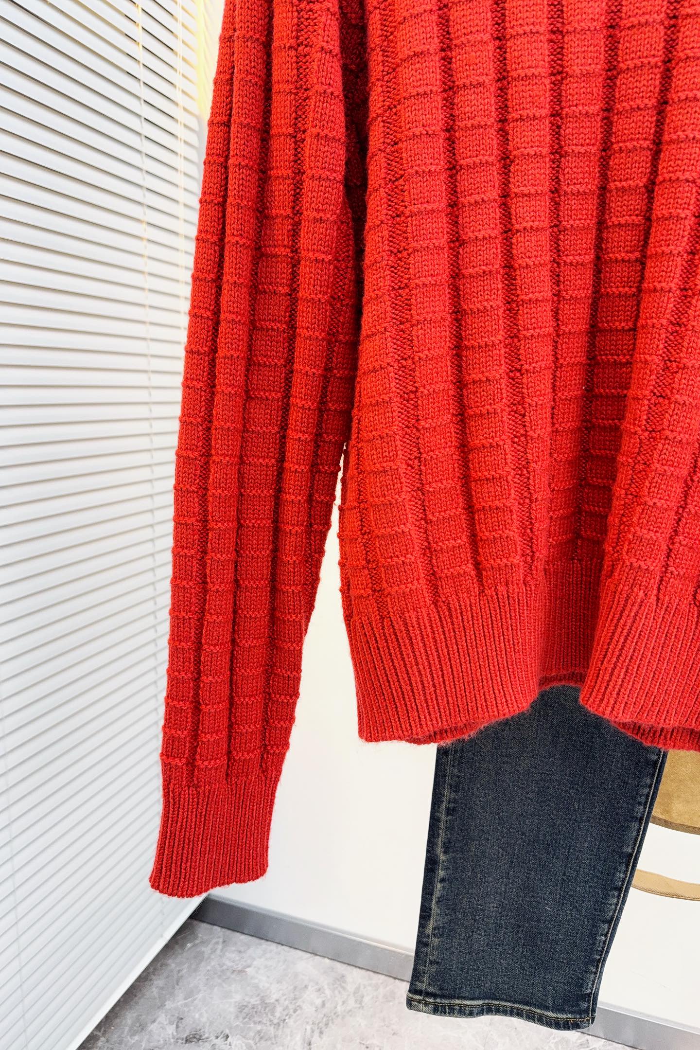 Moncler Basic Clothing Wool Red Loose Fit S-m-l-xl