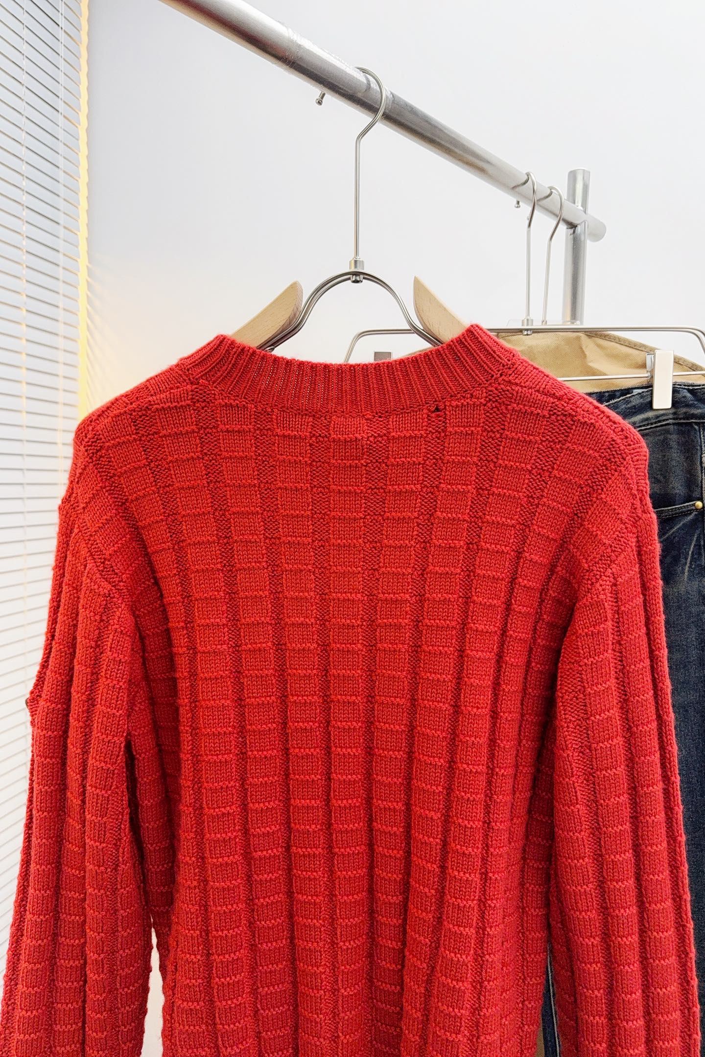 Moncler Basic Clothing Wool Red Loose Fit S-m-l-xl