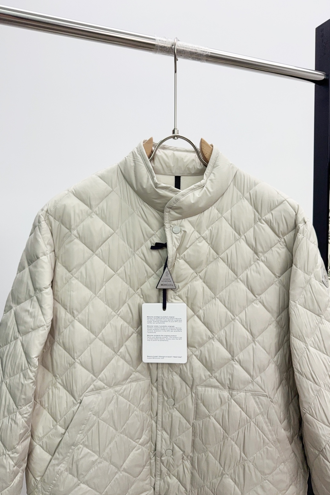 Moncler Male Down Jacket White Duck Down Black M-l
