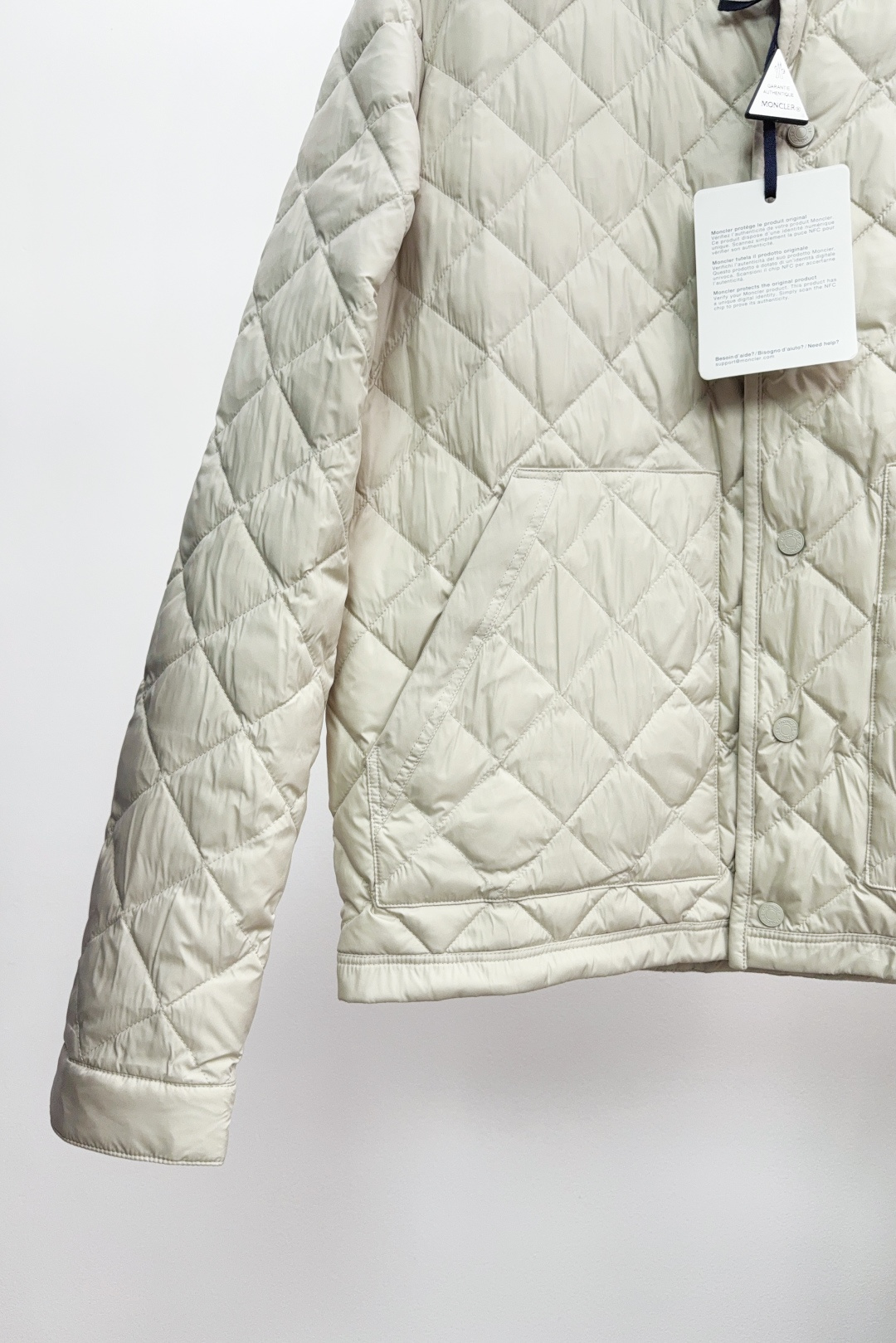Moncler Male Down Jacket White Duck Down Black M-l