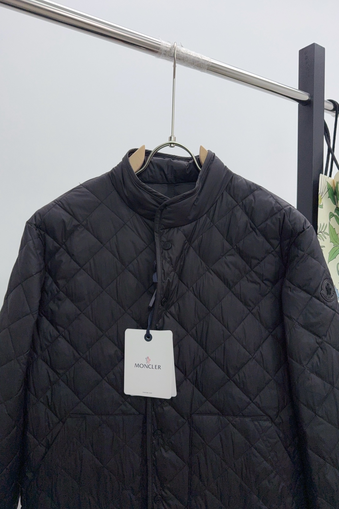 Moncler Male Down Jacket White Duck Down Black M-l