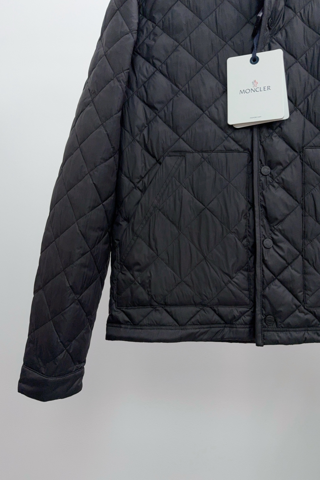 Moncler Male Down Jacket White Duck Down Black M-l