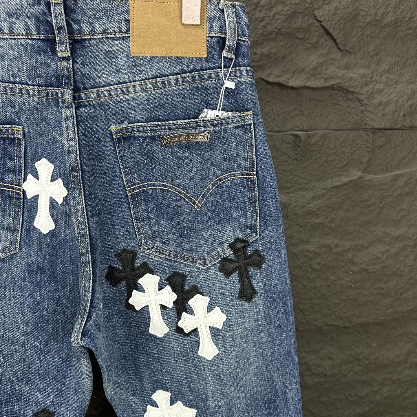 Chrome Hearts Couple Jeans Blue Loose Fit