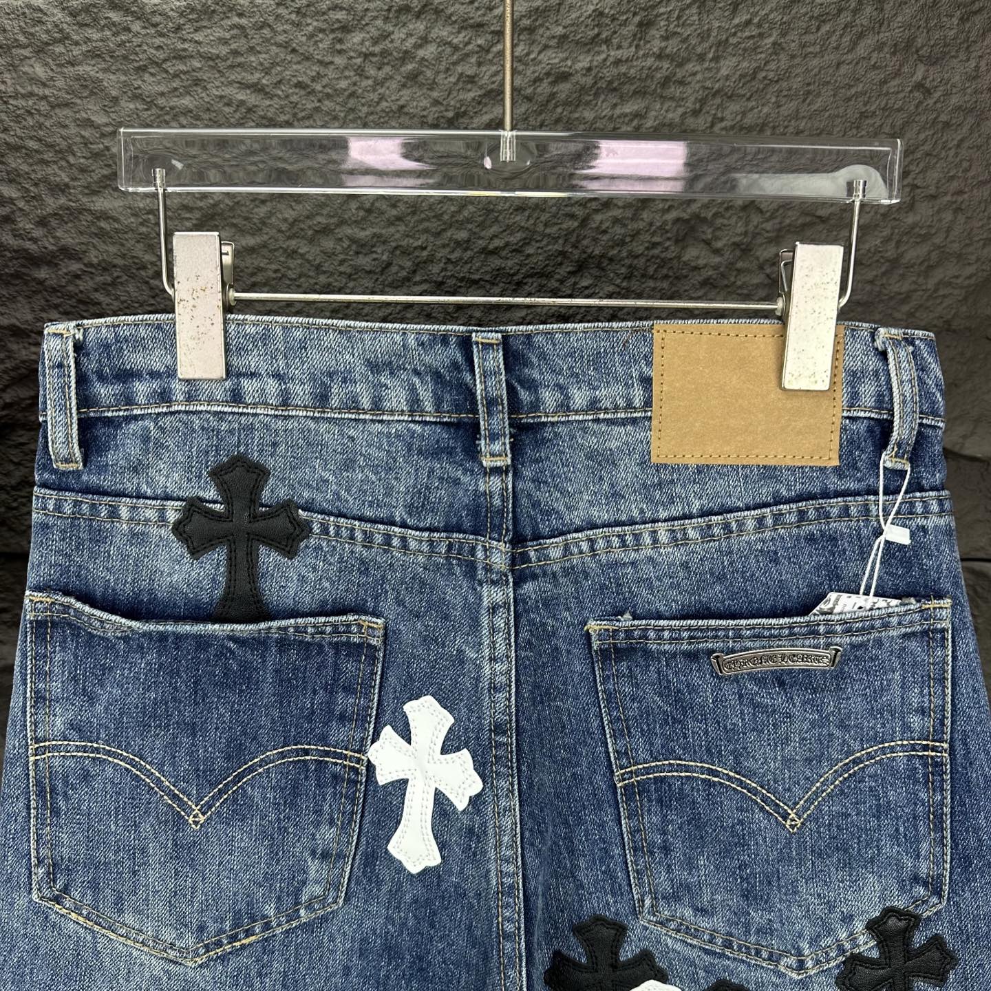 Chrome Hearts Couple Jeans Blue Loose Fit