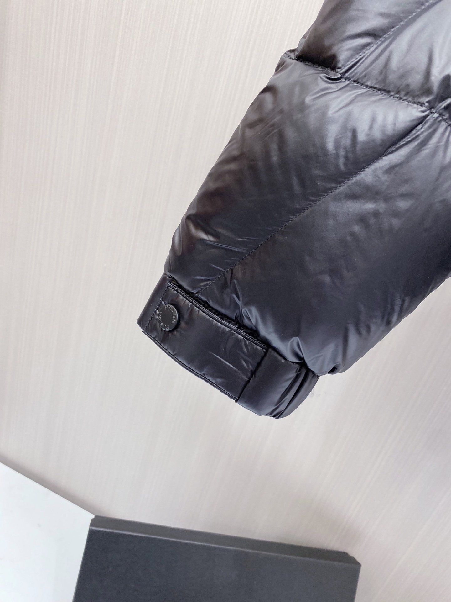 Prada Down Jacket White Duck Down Black Hooded 54-48-56-50-52