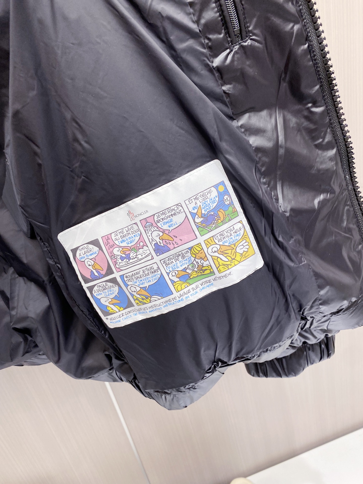 Moncler Couple Down Jacket Goose Down Black Loose Fit M-l