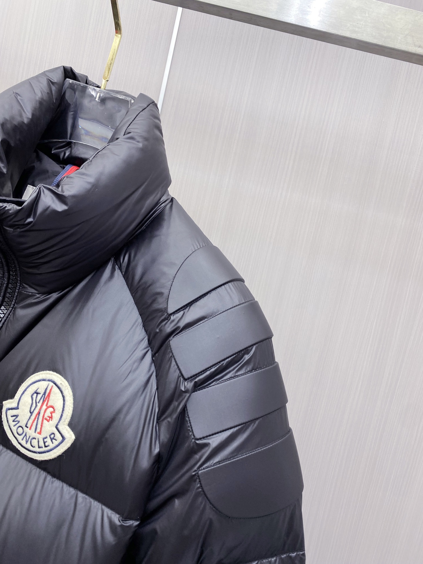 Moncler Couple Down Jacket Goose Down Black Loose Fit M-l